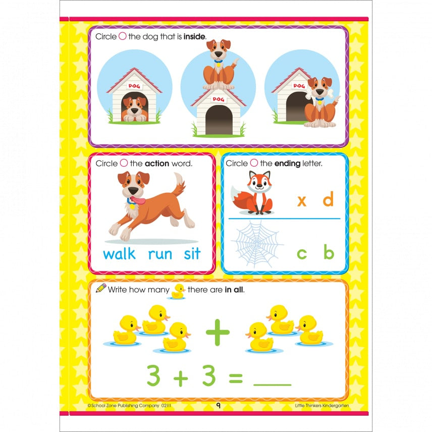 School Zone Little Thinkers Kindergarten Workbook