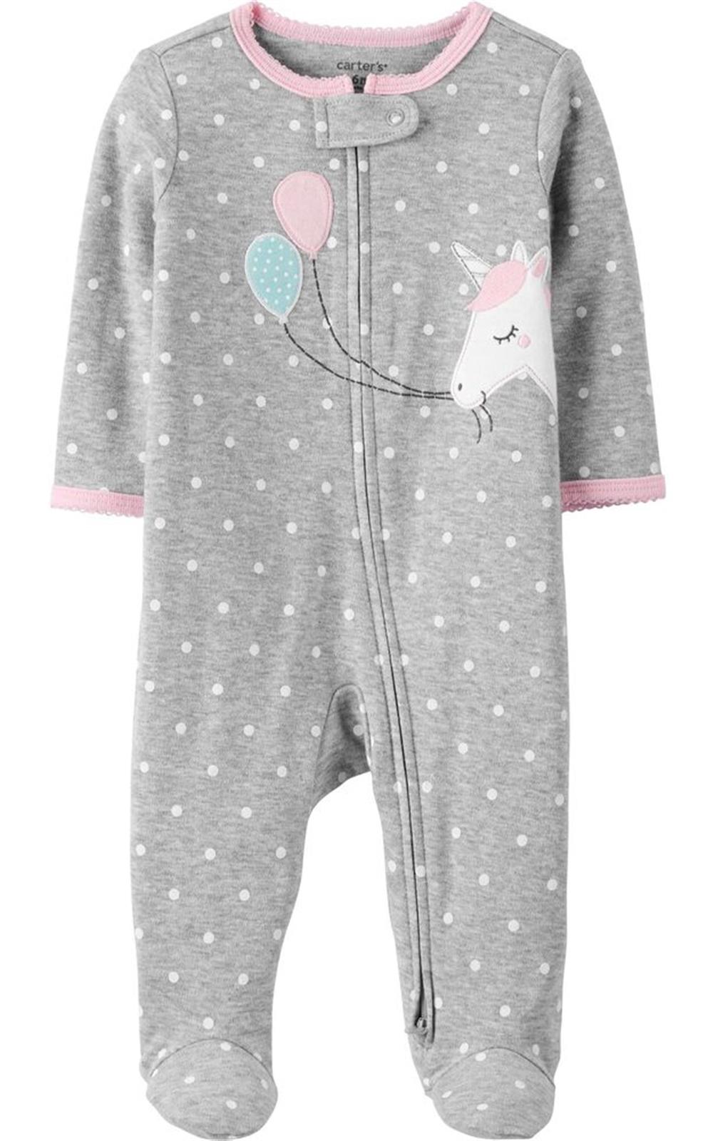 Carters Girls 0-9 Months Dot Unicorn Sleep N Play