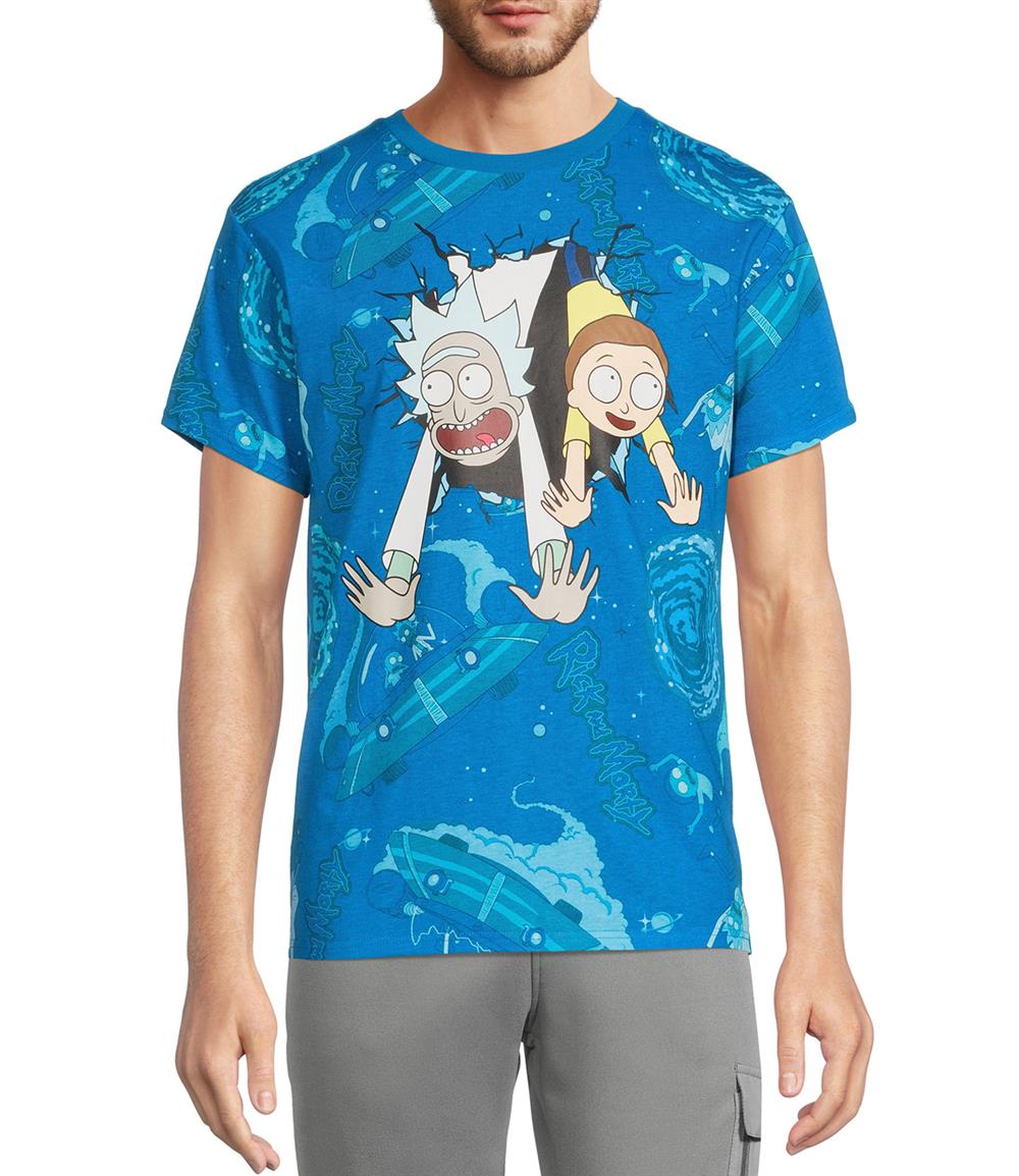 RICK AND MORTY Mens Short Sleeve Graphic T-Shirt