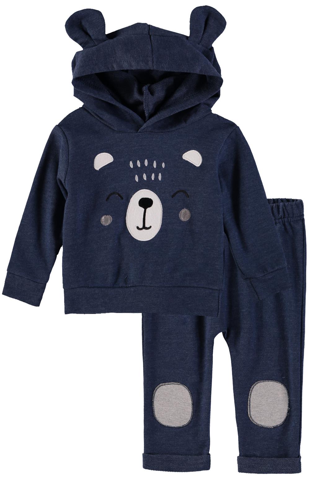 Always Loved Boys 0-9 Months Bear Hoodie Pant Set