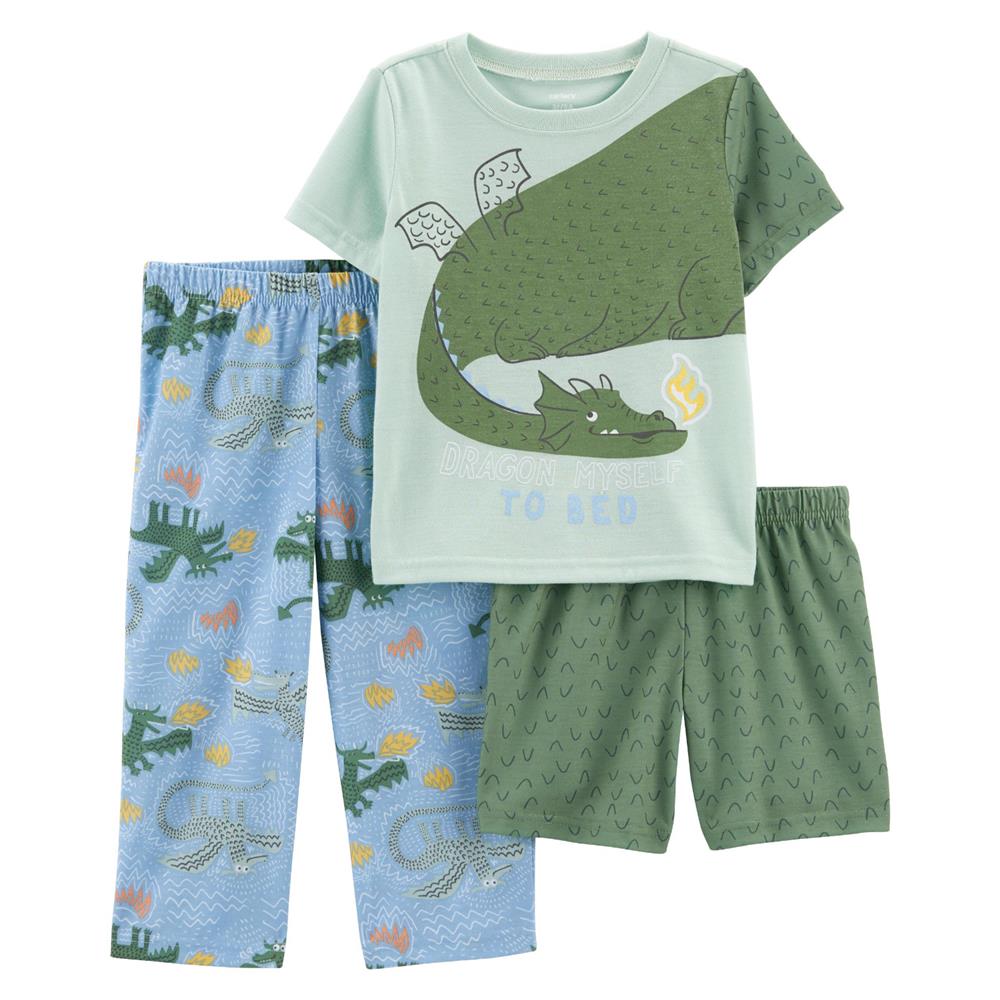 Carters Boys 2T-5T 3-Piece Dragon Loose Fit PJs