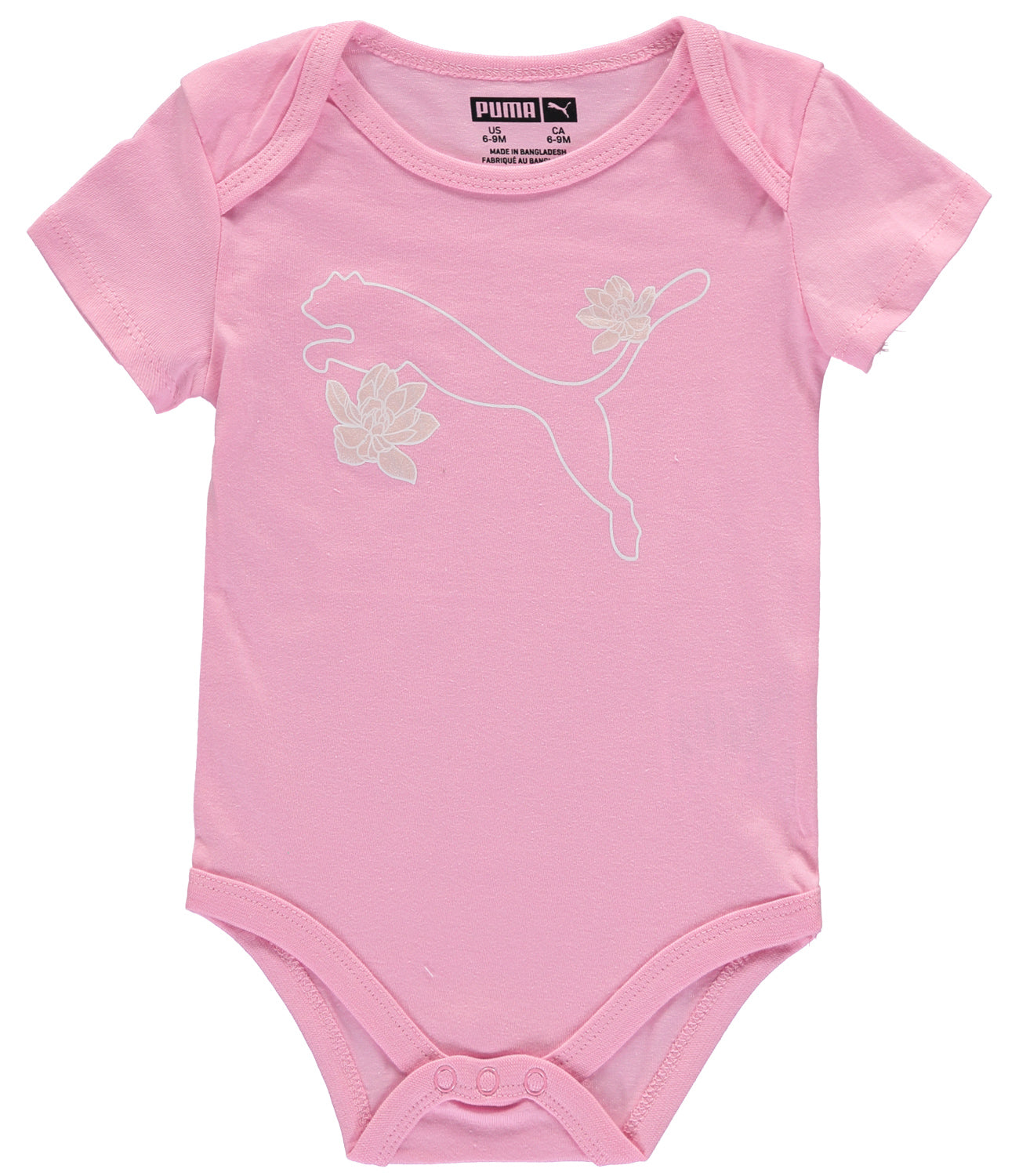 PUMA Girls 12-24 Months Short Sleeve 5-Pack Bodysuit