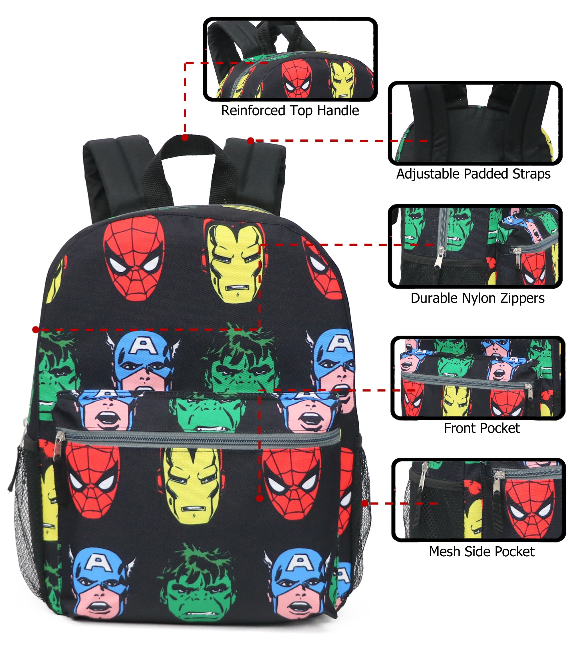 Marvel Avengers Full Size All Over Print Backpack