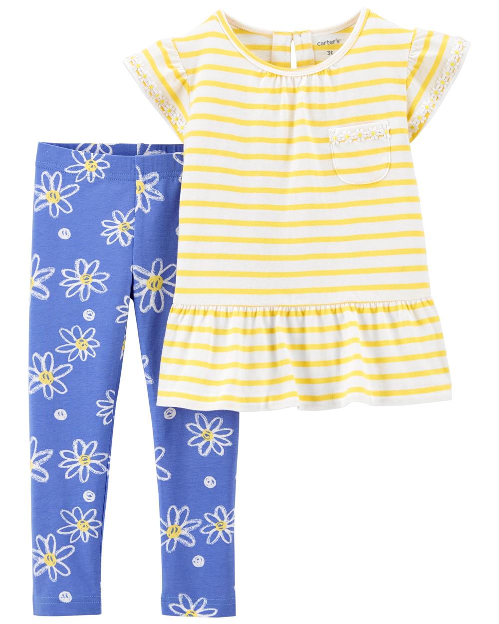 Carters 2-Piece Daisy Jersey Tee & Legging Set