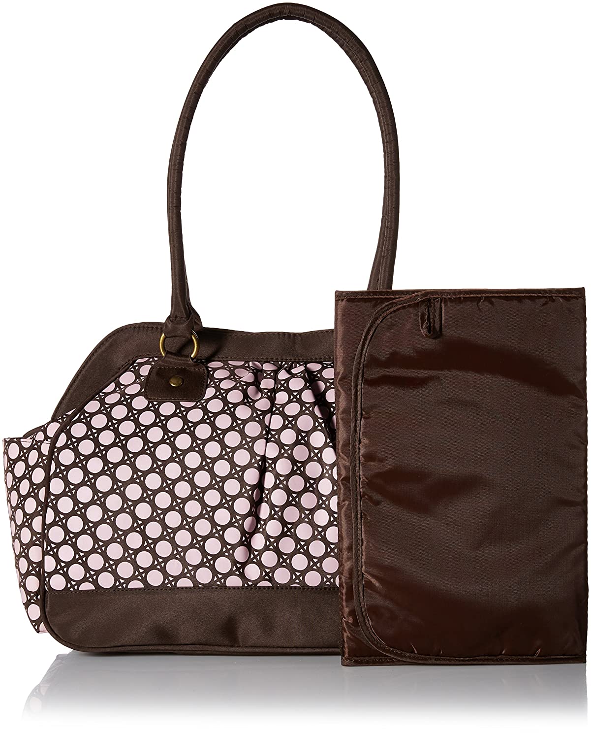 Baby Essentials Satchel Diaper Bag, Brown / Pink