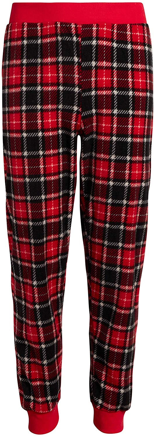 PJs & Presents Girls 4-6X Plaid Christmas Fleece Pajama Set