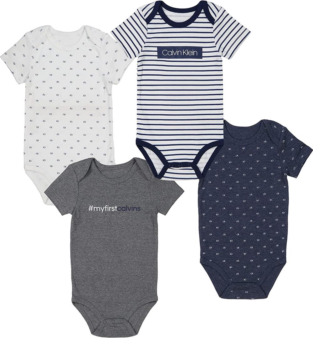 Calvin Klein Boys 12-24 Months 4-Pack Bodysuit