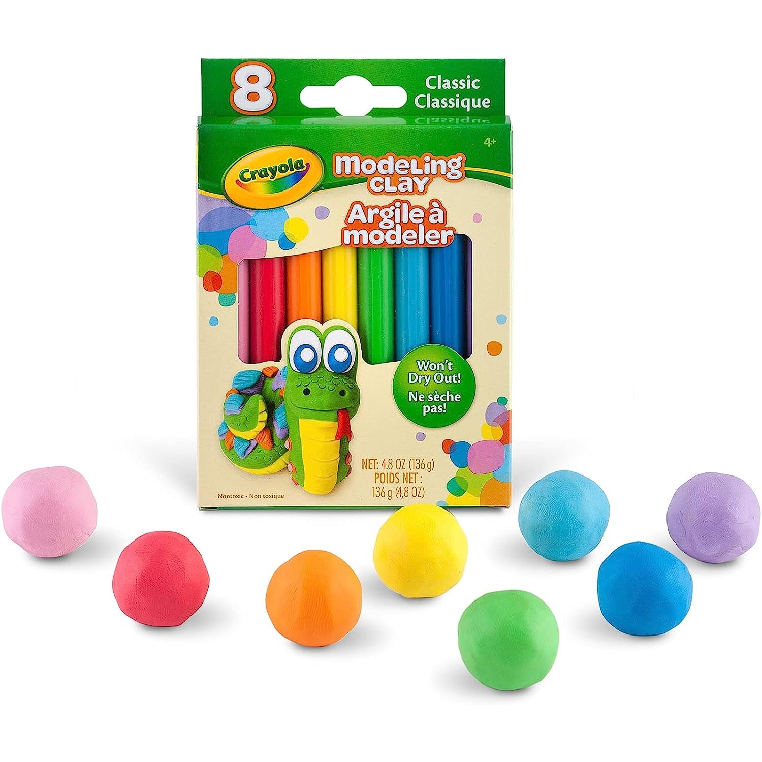 Crayola Modeling Clay, Classic Colors - 8 count