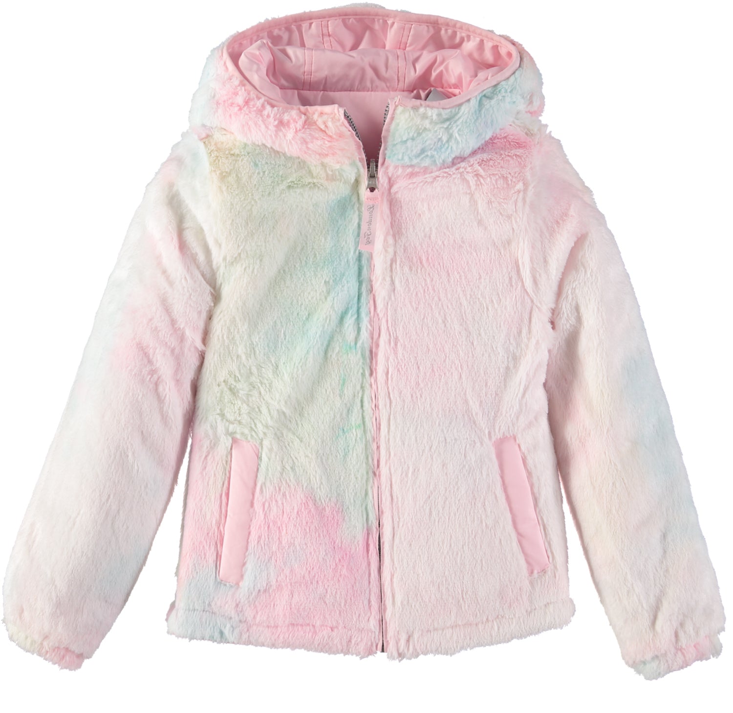 London Fog Girls 7-16 Tie Dye Faux Fur Reversible Jacket