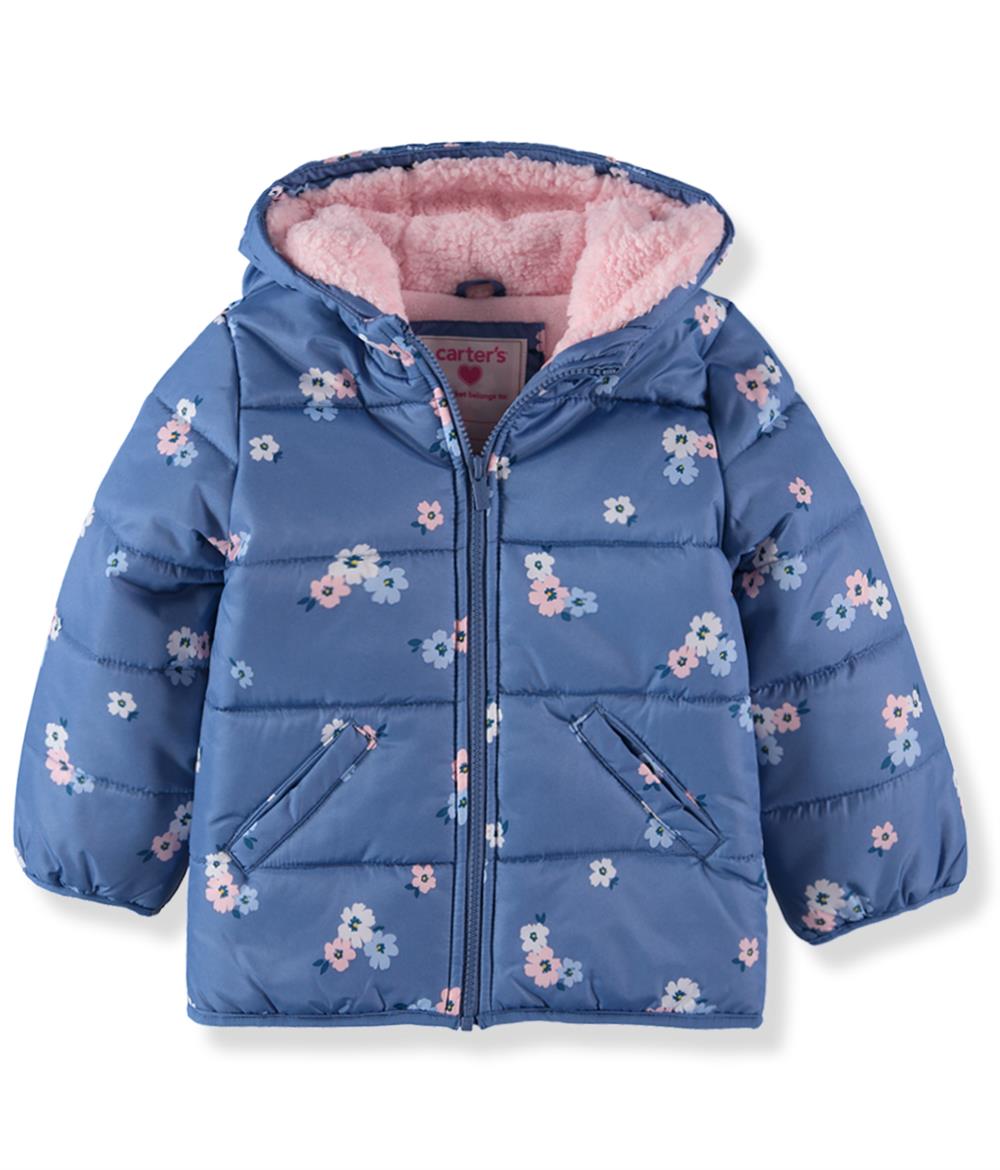 Carters Girls 2T-4T Floral Puffer Jacket