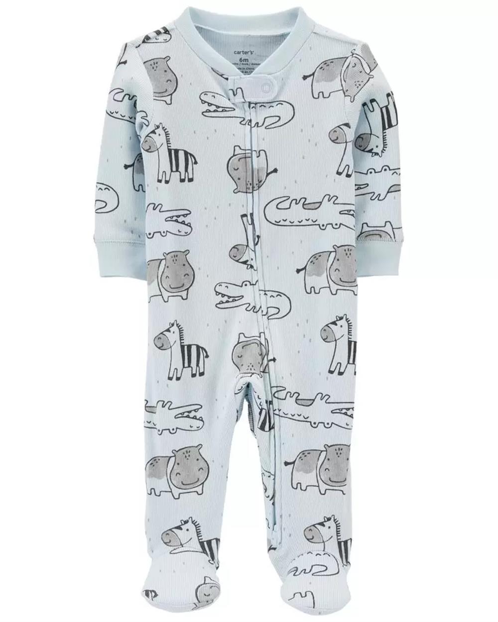 Carters Boys 0-9 Months Animals 2-Way Zip Cotton Sleep & Play