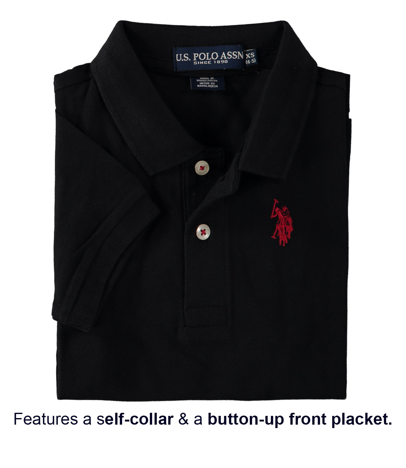 U.S. Polo Assn. Boys 4-20 Short-Sleeve Classic Polo Shirt with Small Pony Applique