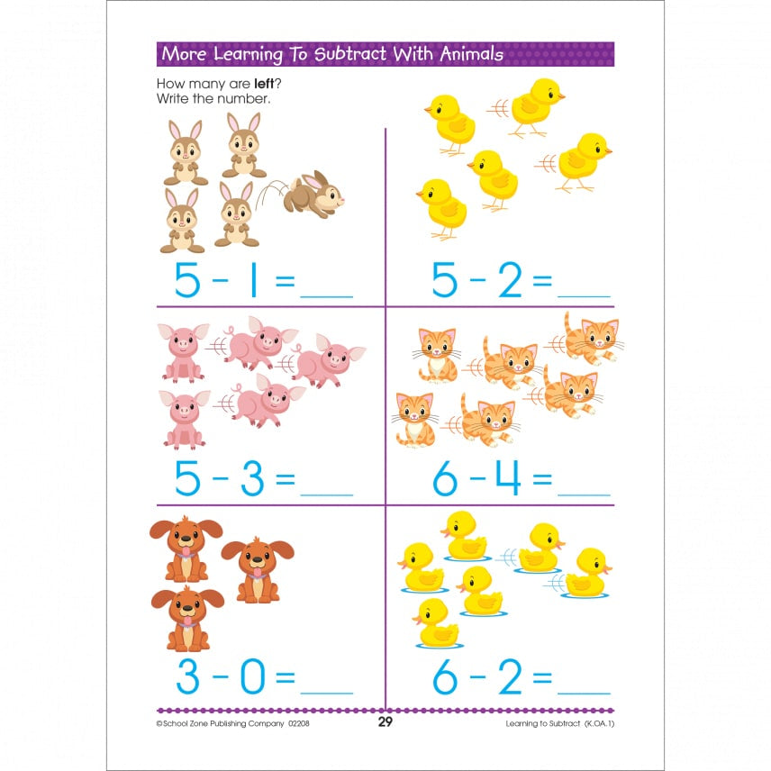 School Zone Math Readiness Grades K-1 Workbook