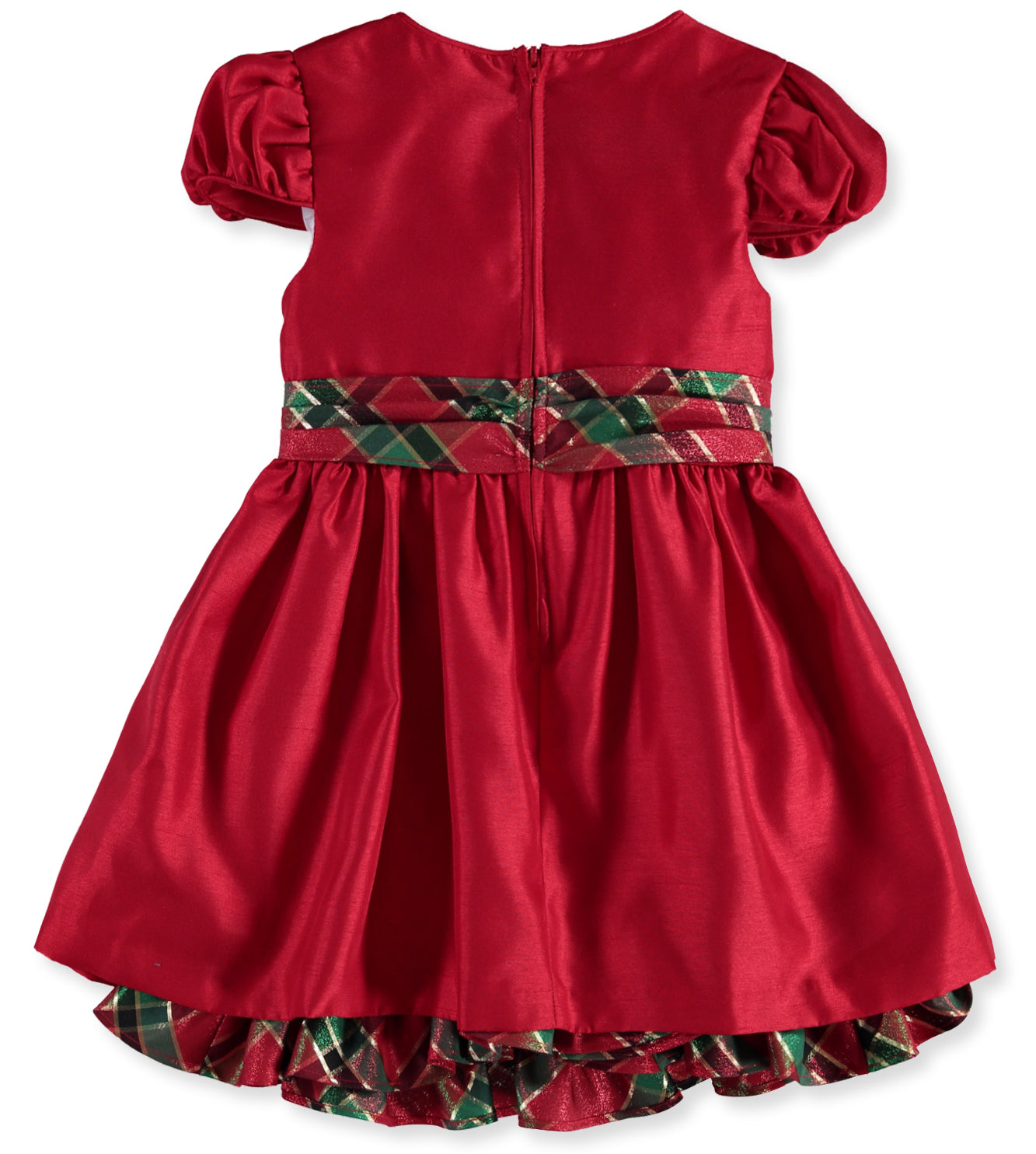 Bonnie Jean Girls 2T-4T Plaid Empire Dress