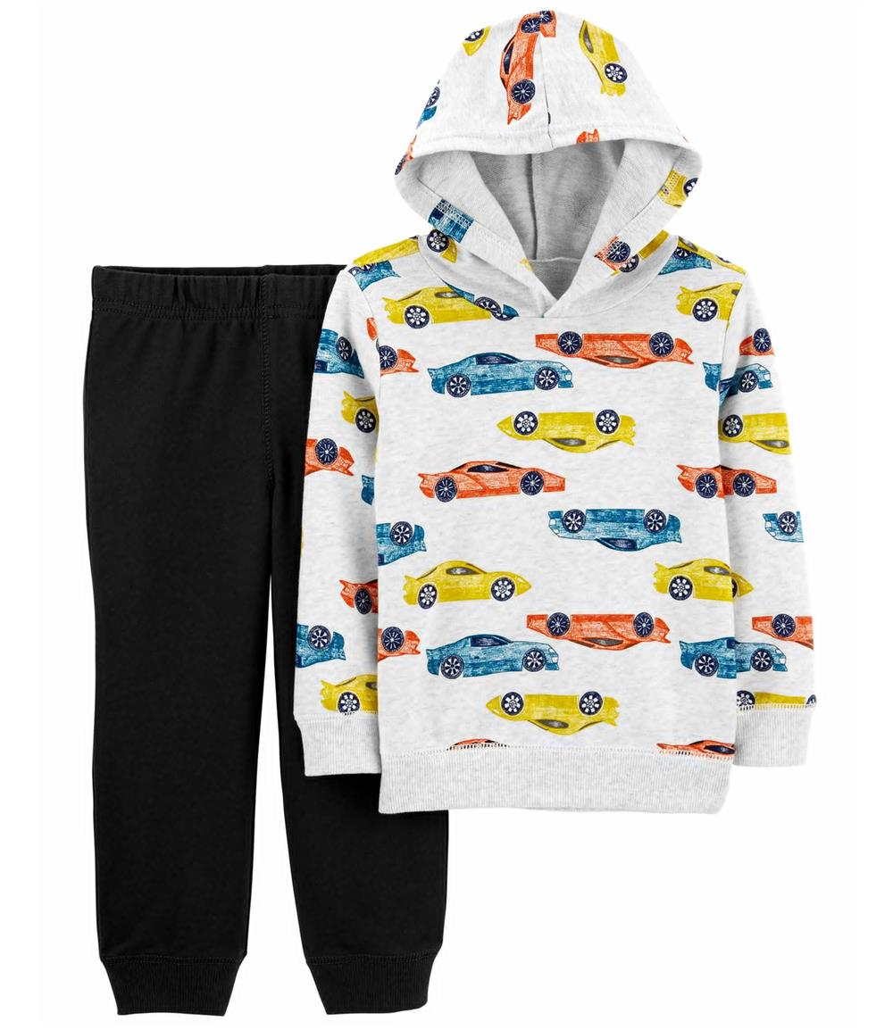 Carters Boys 12-24 Months 2-Piece Car Hooded Tee & Pant Set