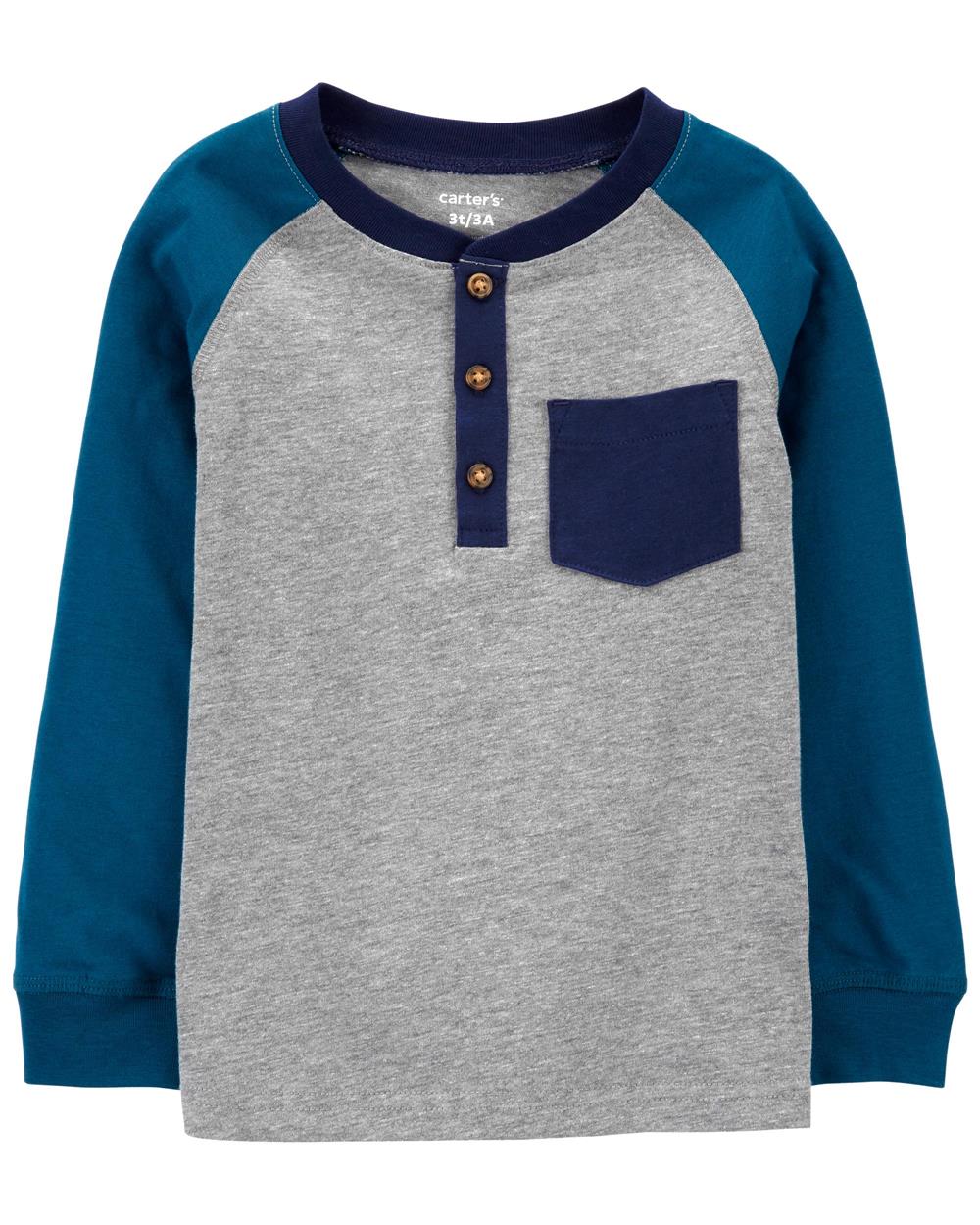 Carters Pocket Henley Long Sleeve Tee