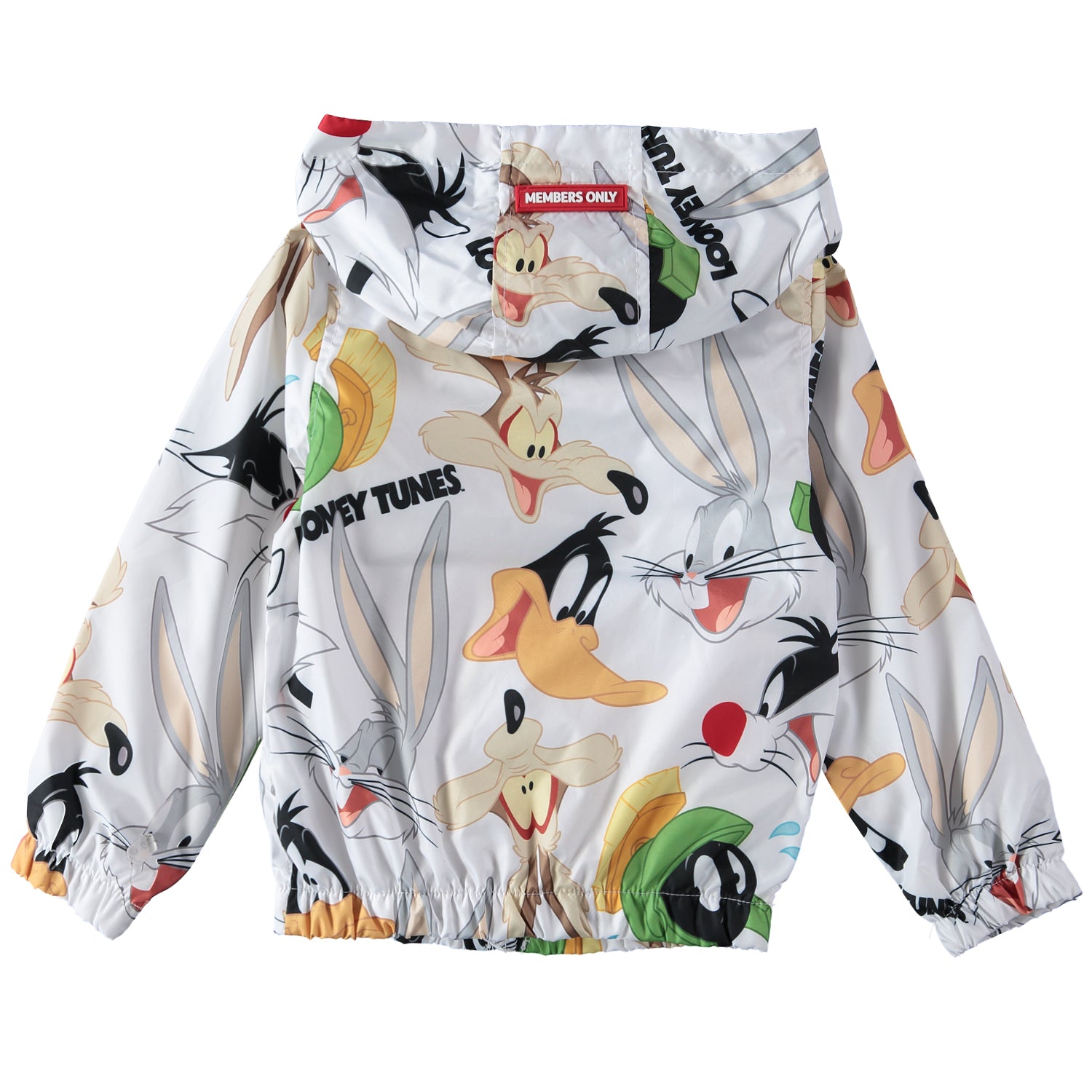 Members Only 2-16 Looney Tunes Zip-Up Hooded Windbreaker Jacket