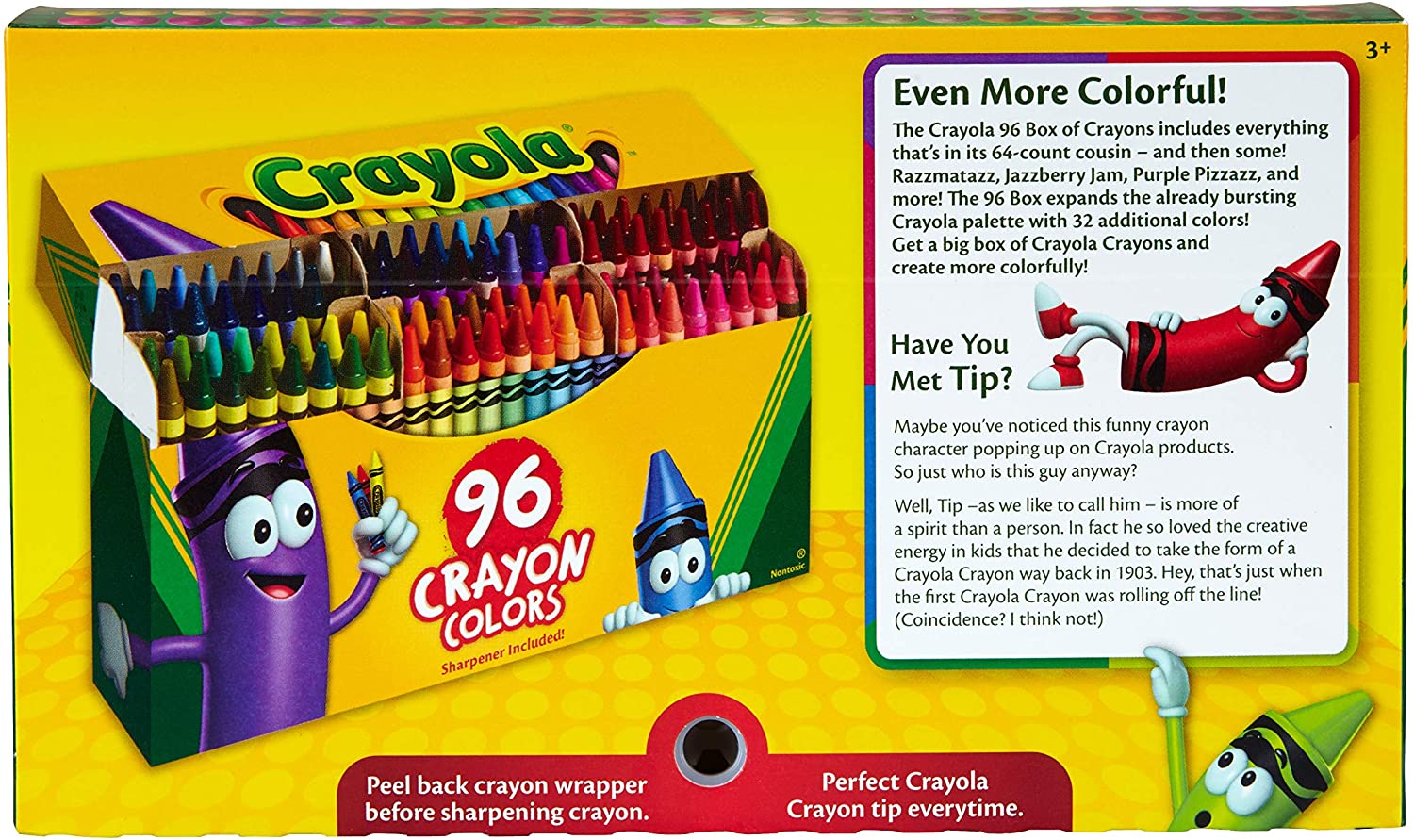 Crayola Crayons 96 Colors, Sharpener Included