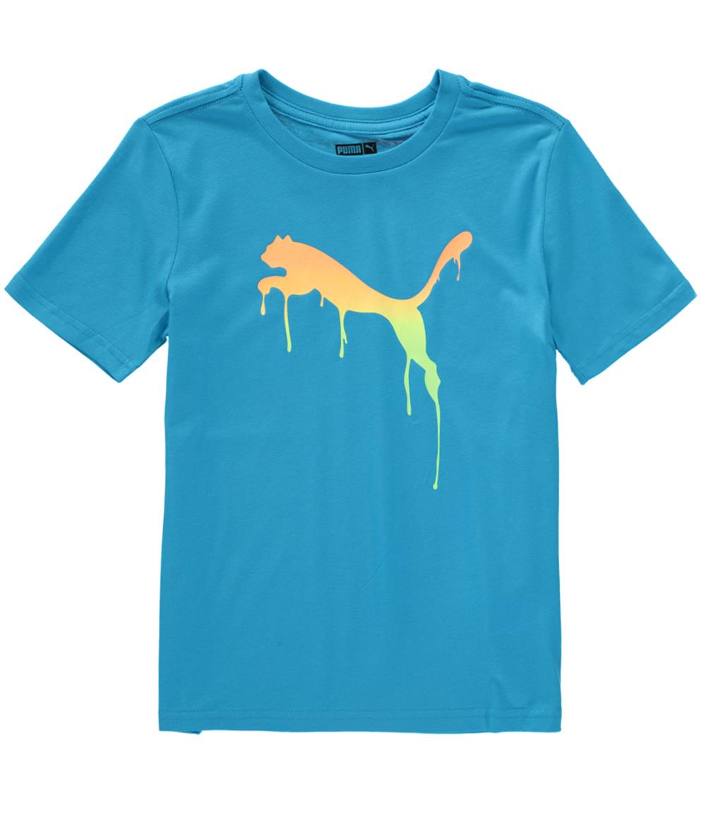 PUMA Boys 8-20 Tie Dye Drip Cat Logo T-Shirt