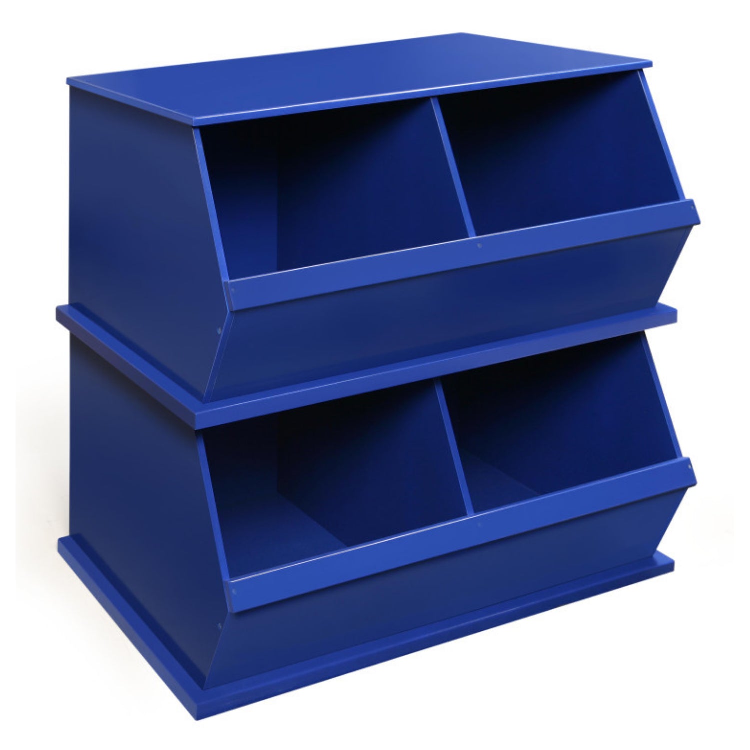 Badger Basket Two Bin Stackable Storage Cubby – Blue