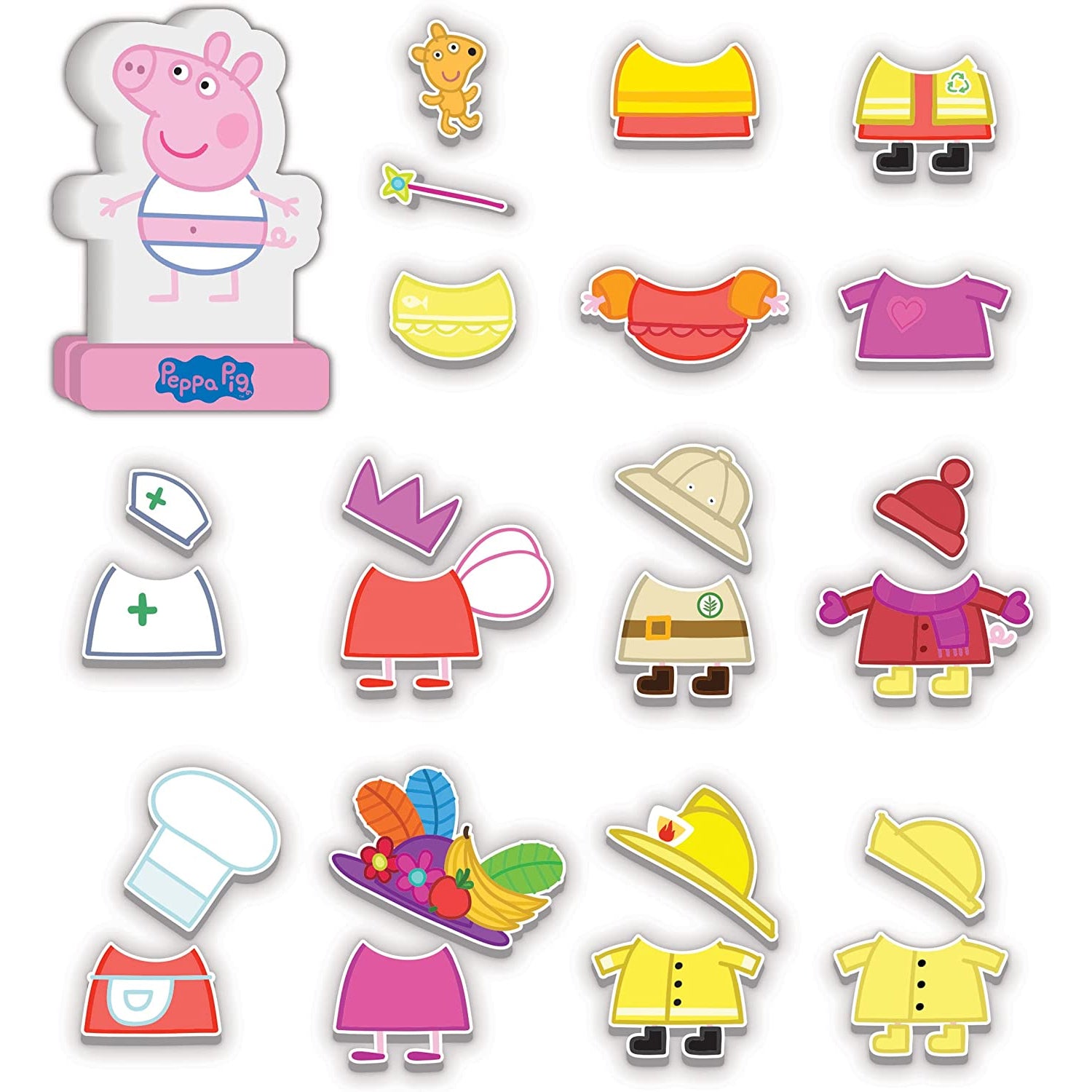 Peppa Pig Magnetic Wood Dress Up Puzzle