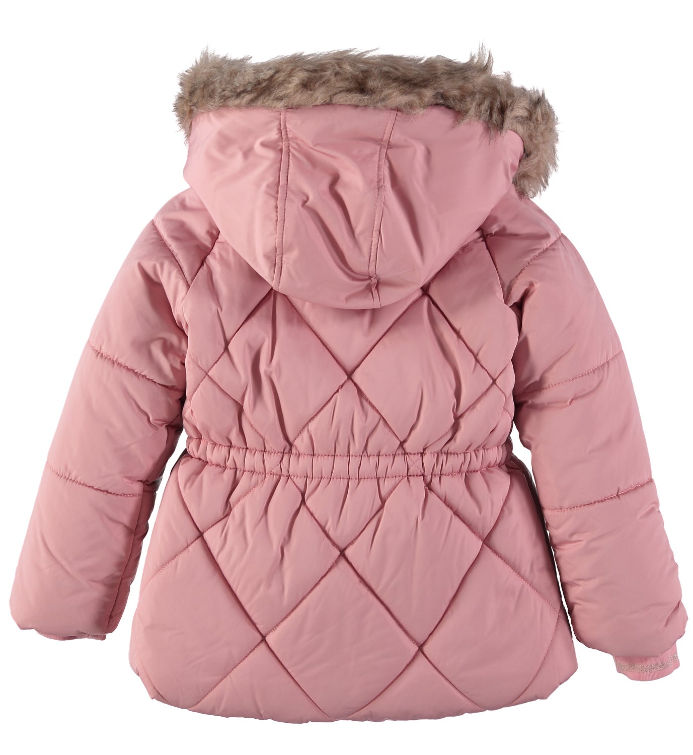 London Fog Girls 2T-4T Quilt Fur Hood Jacket