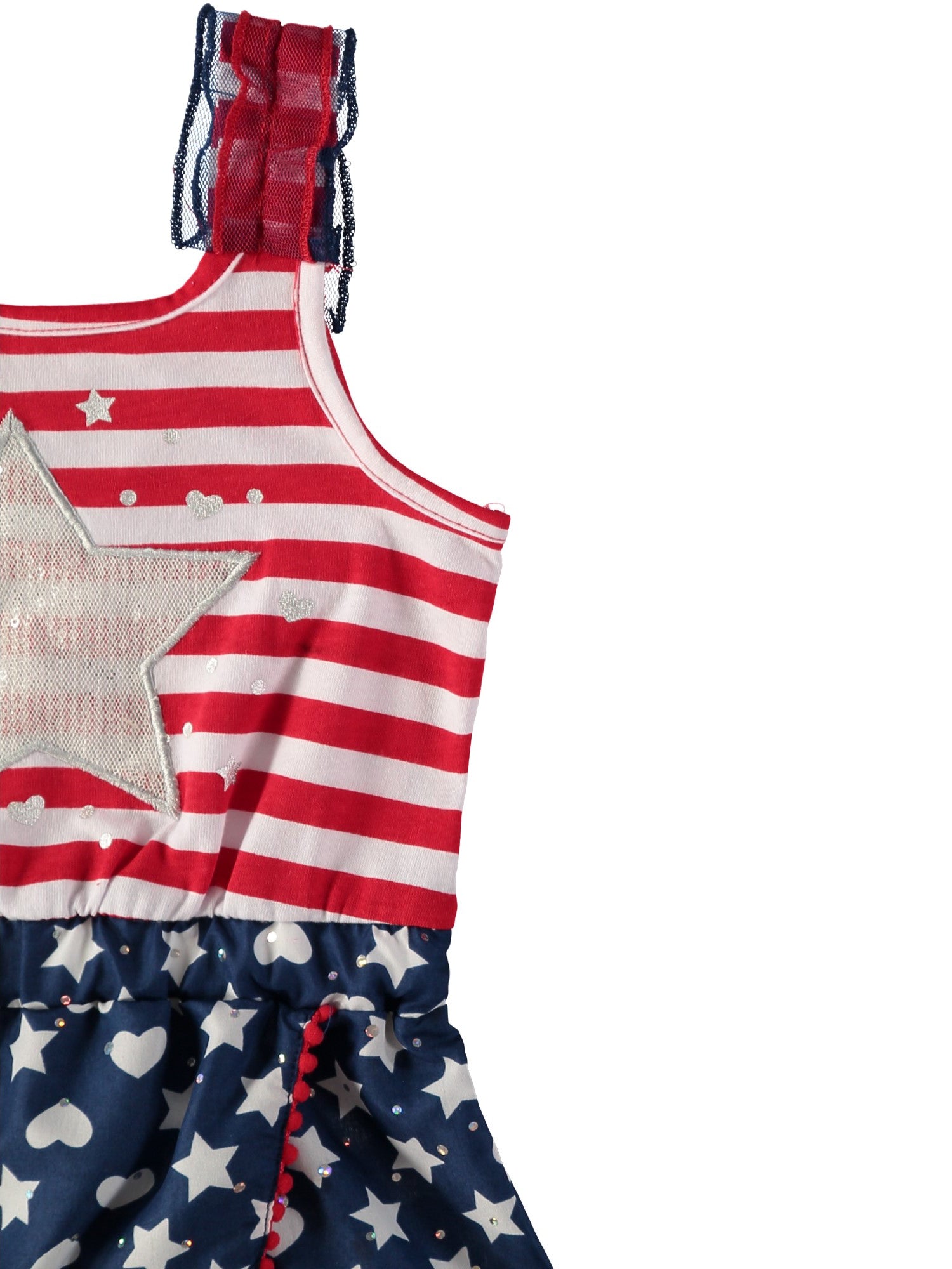 Little Lass Girls 12-24 Months Star Stripe Romper