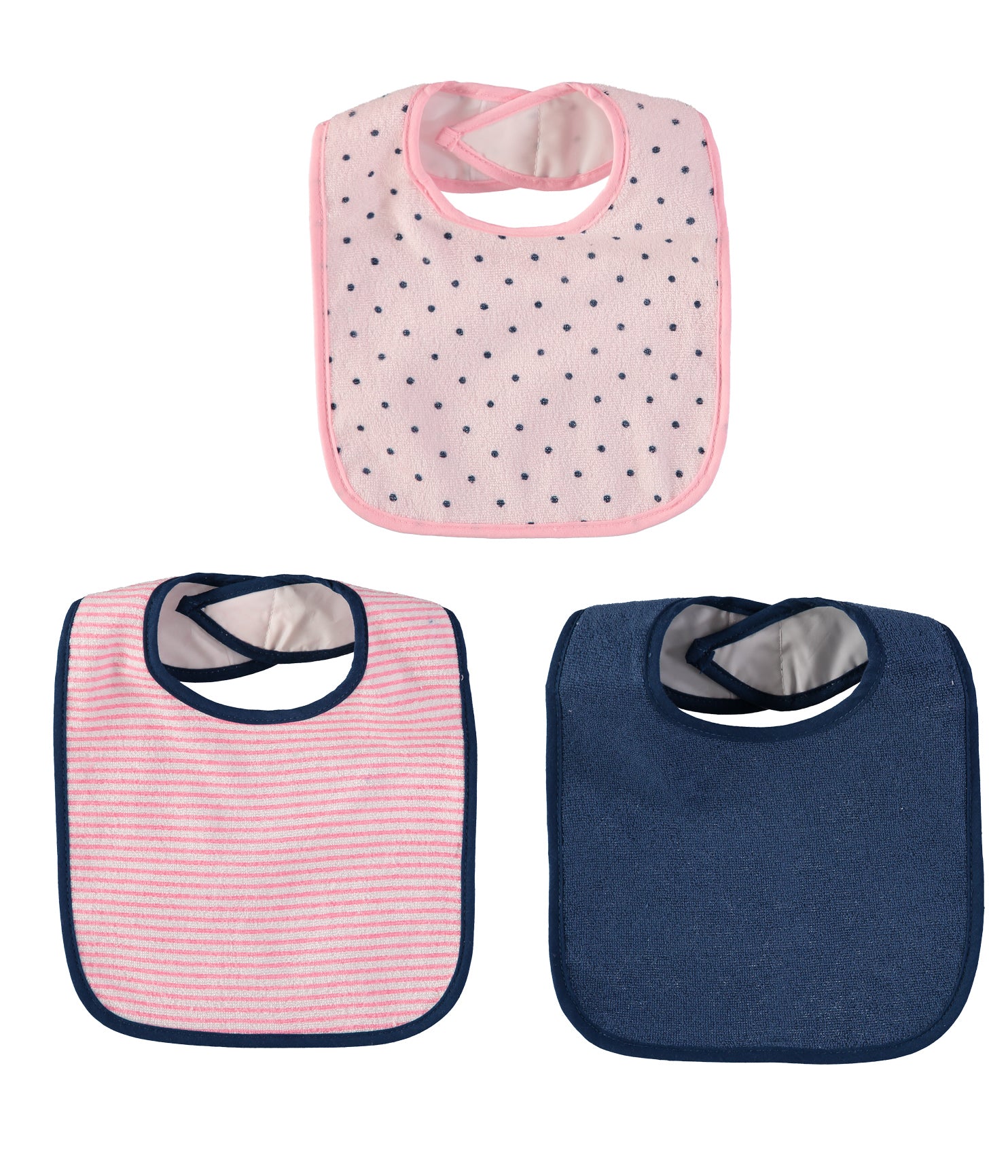 Bon Bebe Baby Girls 7-Pack Bibs with Waterproof Backing