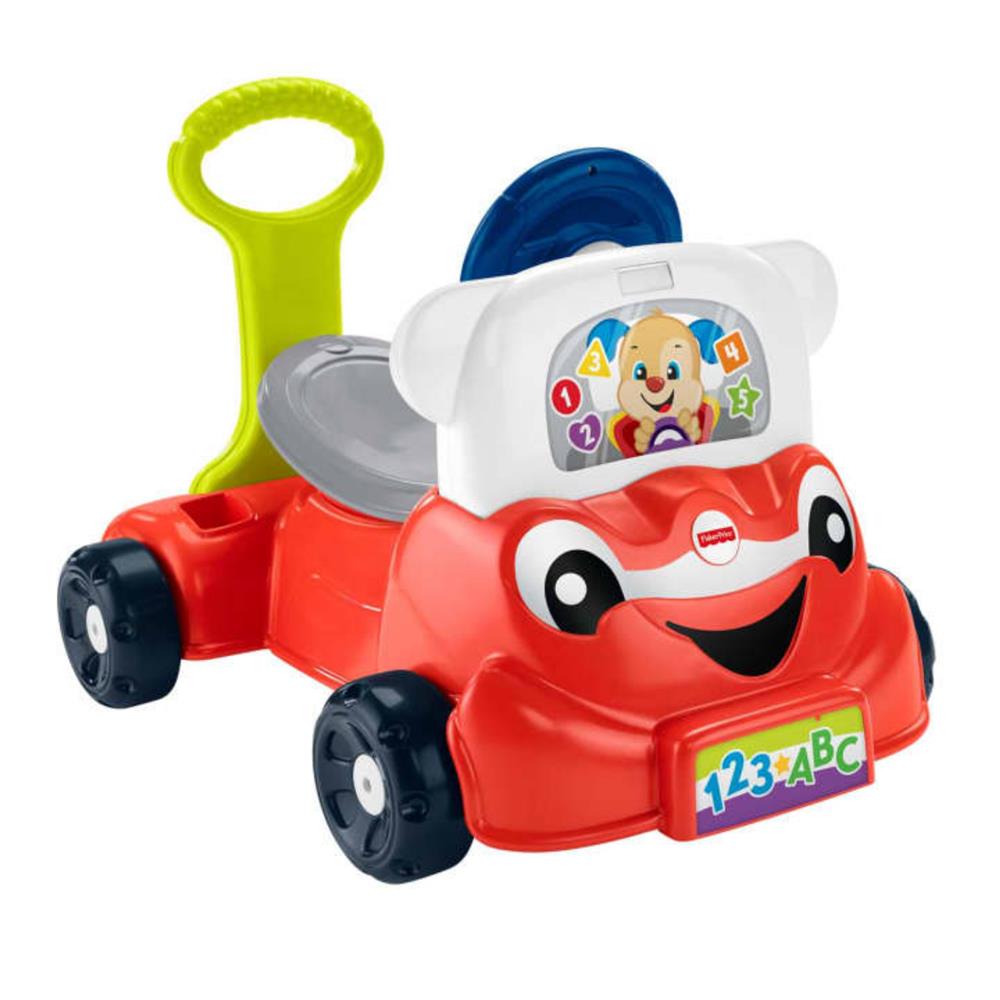 Fisher Price Laugh & Learn 3-In-1 Smart Car, Interactive Baby Ride-On Toy