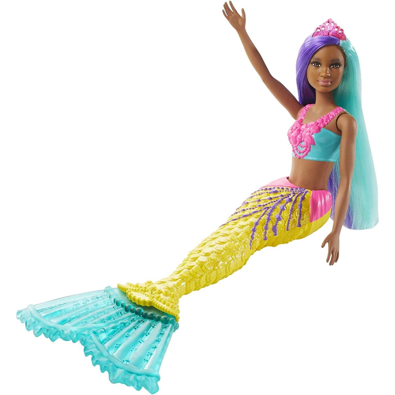 Barbie Dreamtopia Mermaid Doll, 12-inch, Teal and Purple Hair, multi