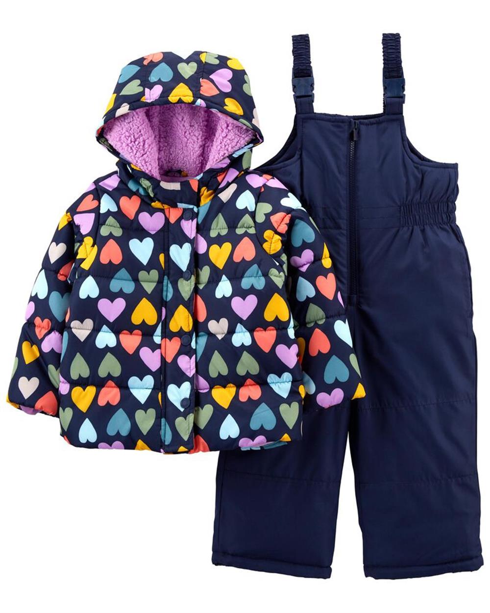 Carters Girls 2T-4T 2-Piece Snowsuit Set