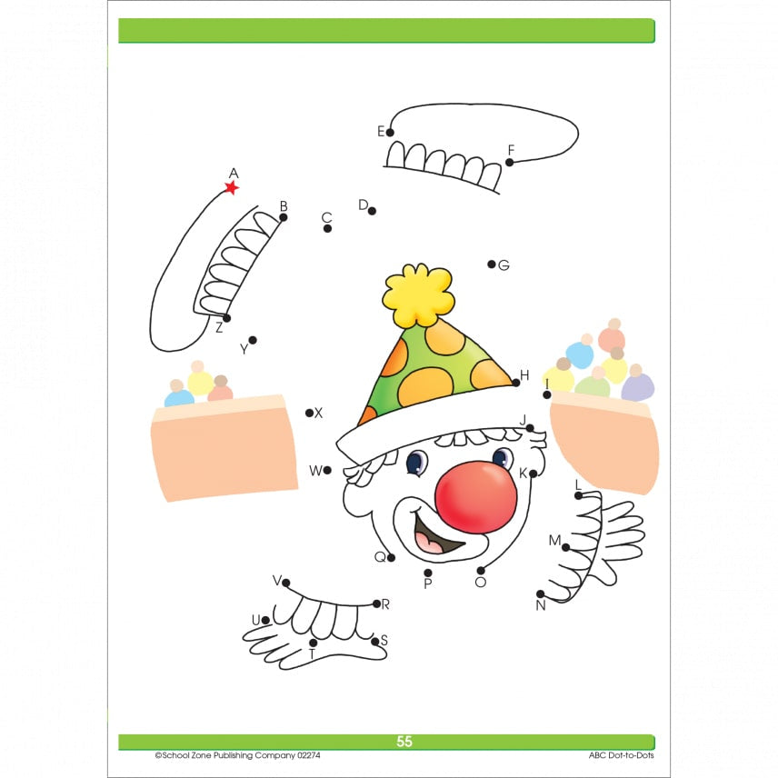 School Zone ABC Dot-to-Dots Preschool Workbook