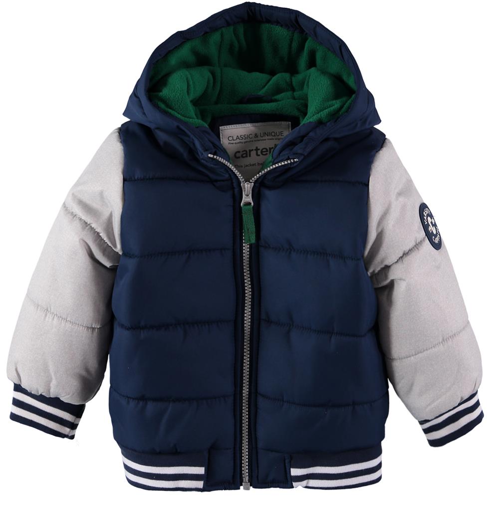 Carters Boys 2T-4T Colorblock Baseball Puffer Jacket