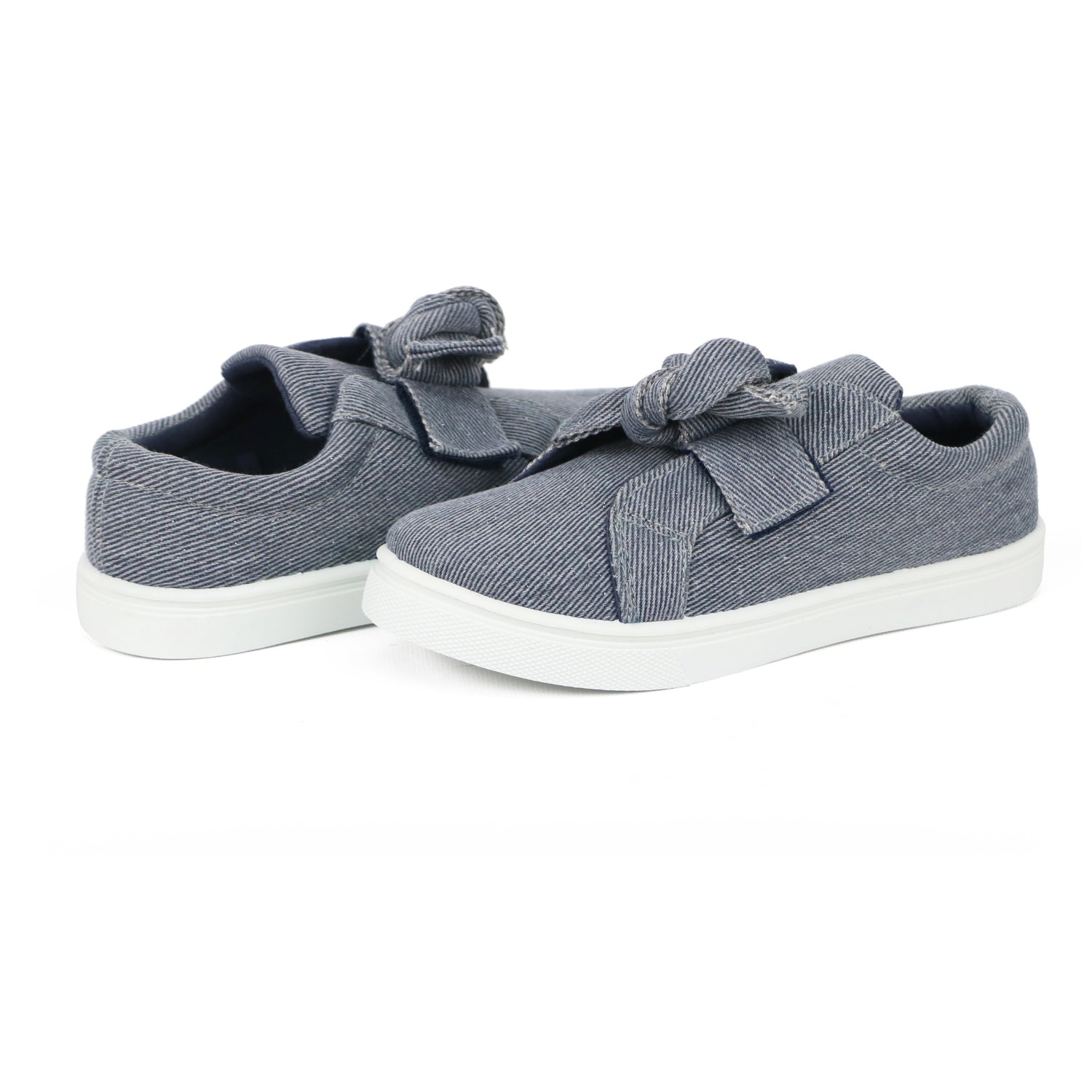 Olivia Miller Girls 11-5 Canvas Sneaker with Top Knot