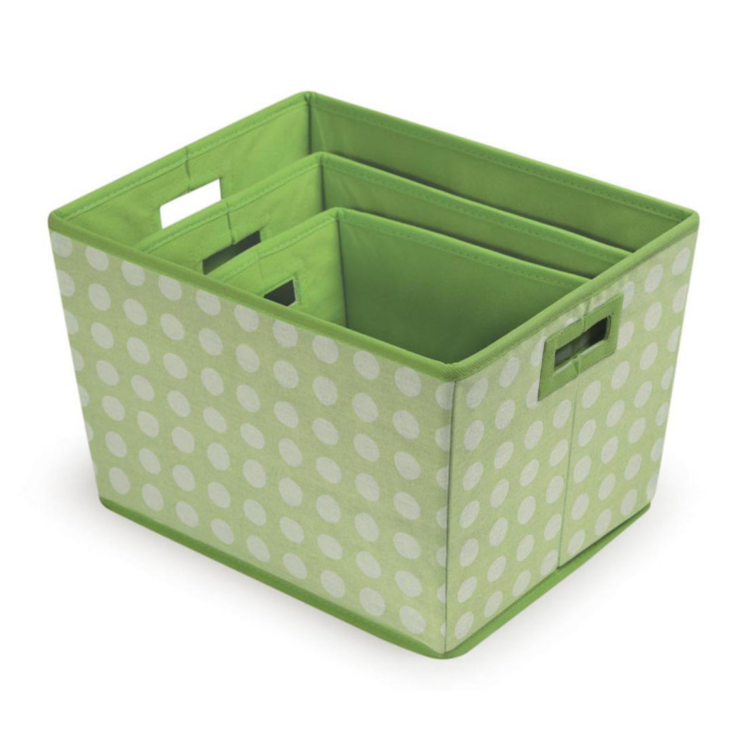 Badger Basket Nesting Trapezoid Three Basket Set – Sage Polka Dots