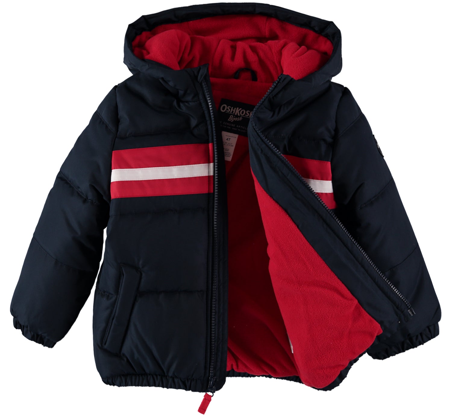 Osh Kosh Boys 2T-4T Stripe Puffer Jacket