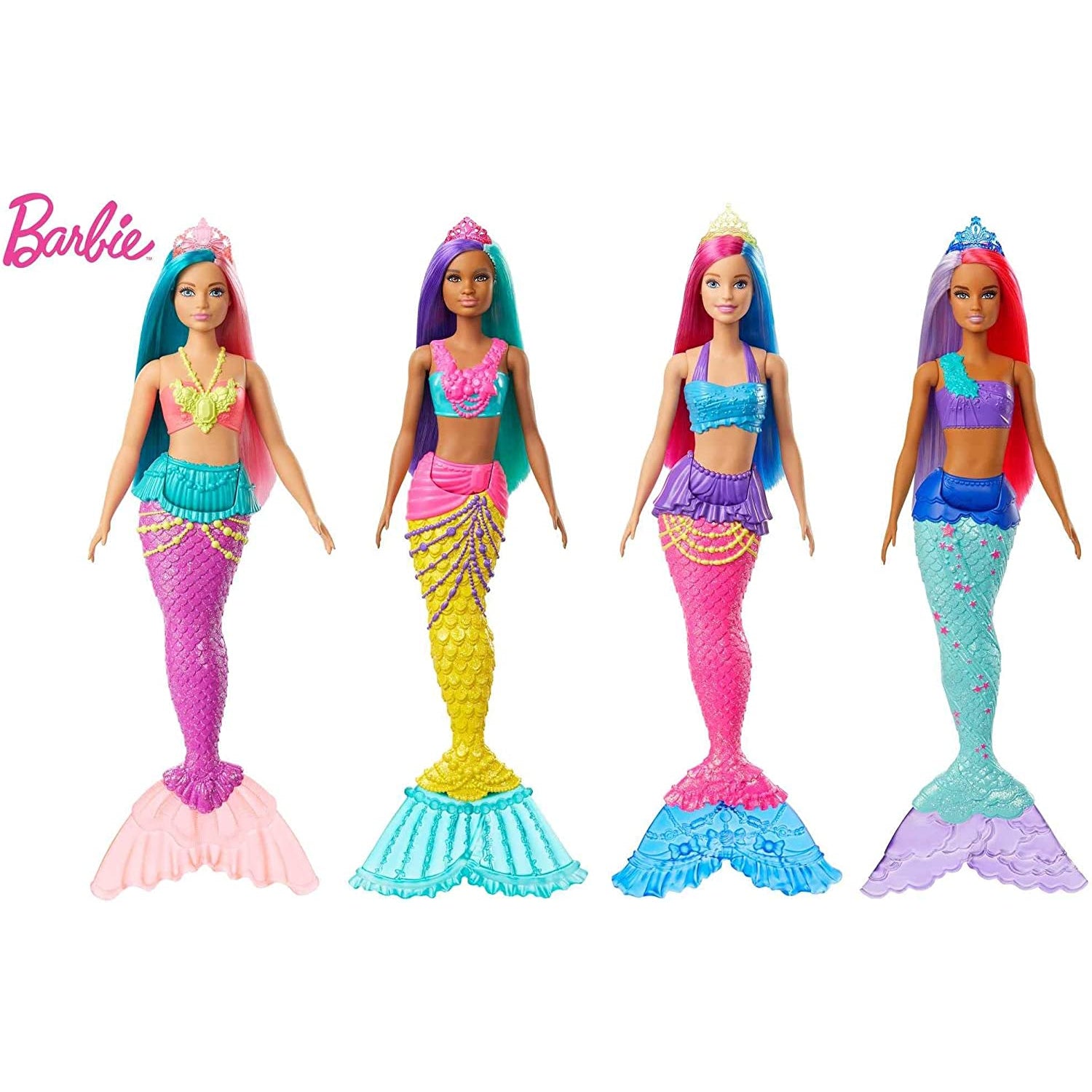 Barbie Dreamtopia Mermaid Doll, 12-inch, Teal and Purple Hair, multi