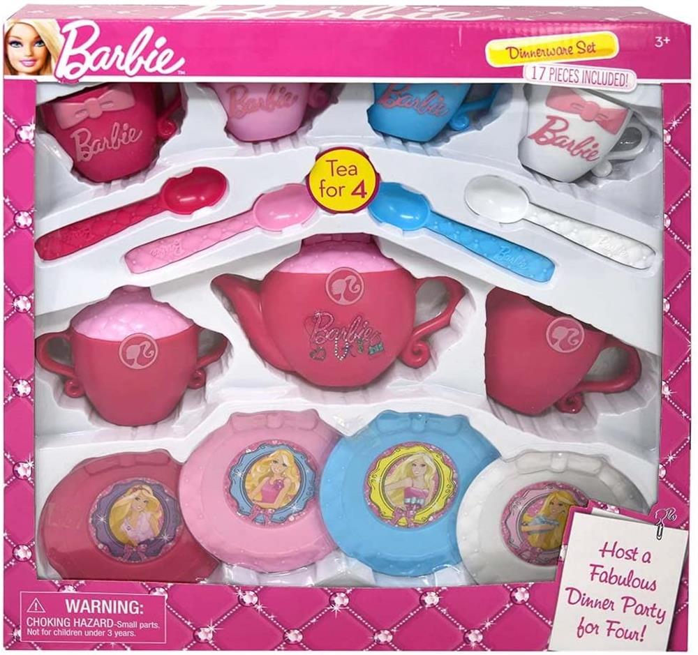 MGA Entertainment Barbie 17pc Dinnerware Tea Set