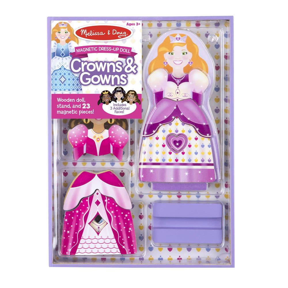 Melissa and Doug Crowns & Gowns Magnetic Dress-Up Set