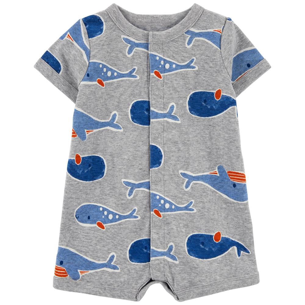 Carters Boys 0-9 Months Whale Snap-Up Romper