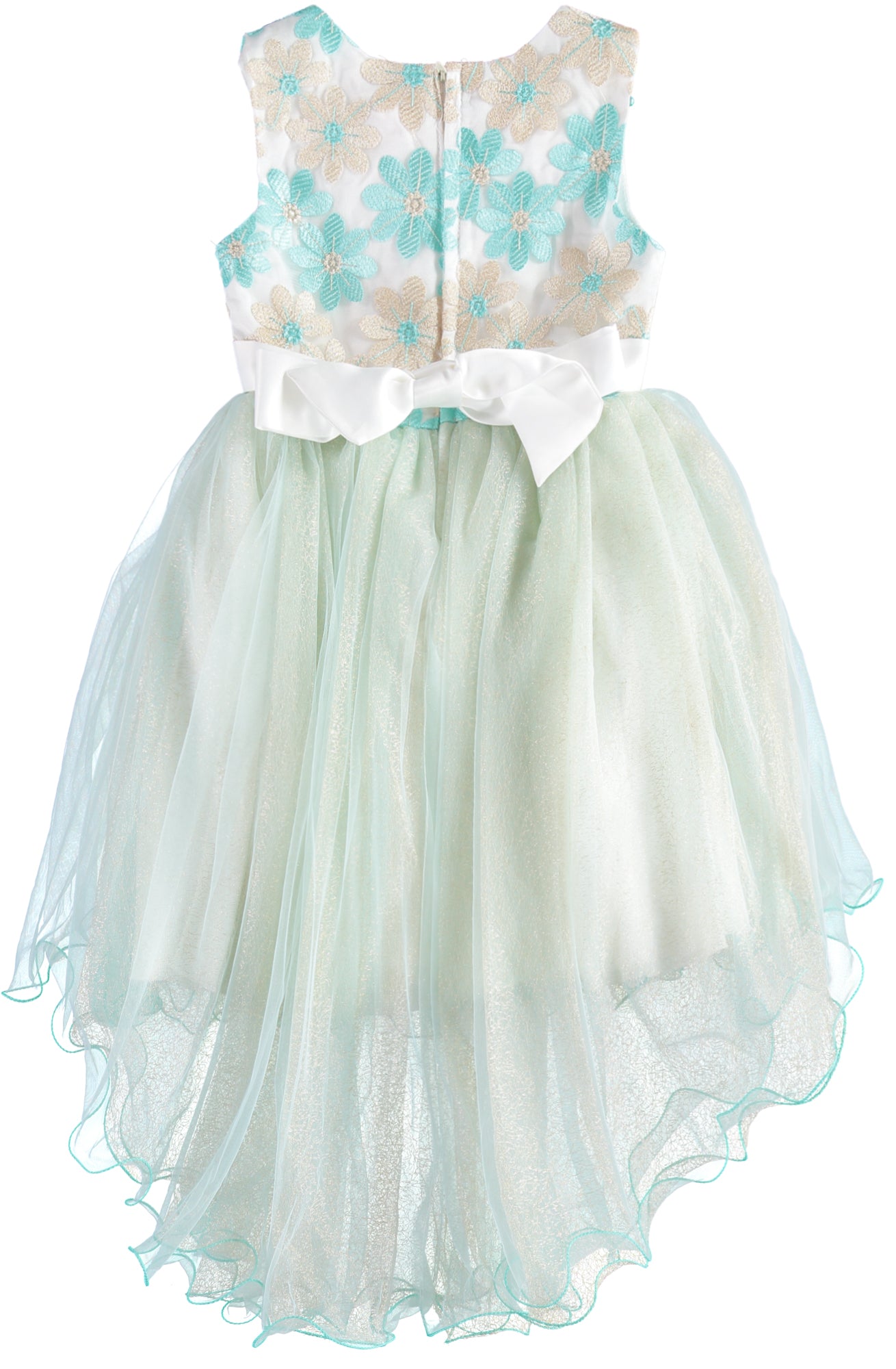 Pink Butterfly Girls 7-16 Embroidered Daisy Tulle Dress