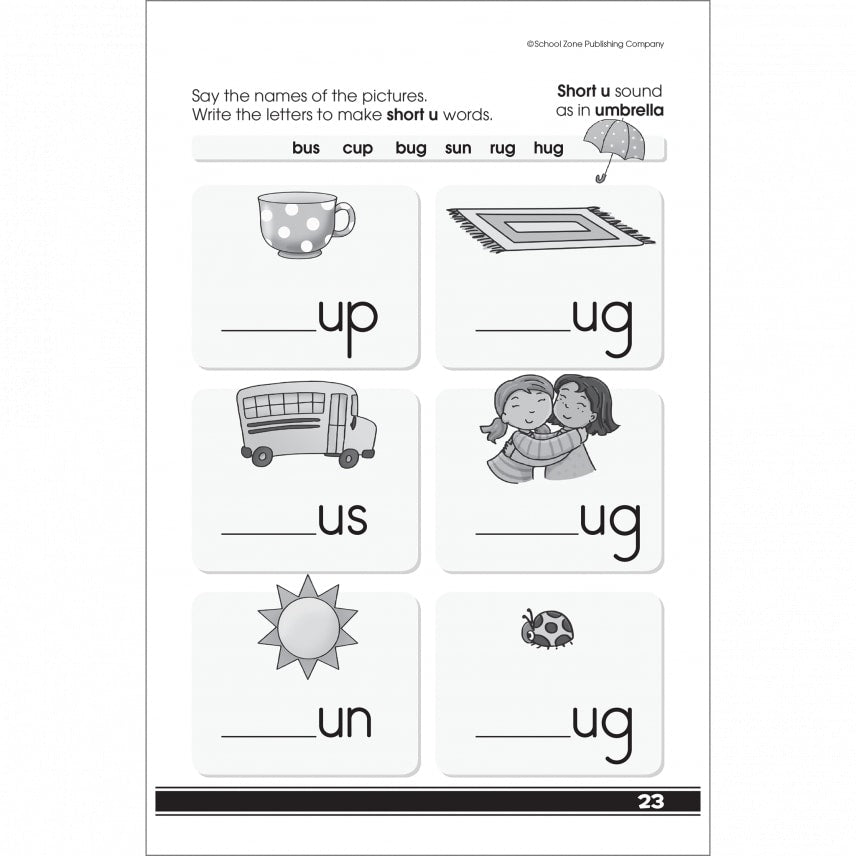 School Zone Get Ready To Read Grades K-1 Workbook