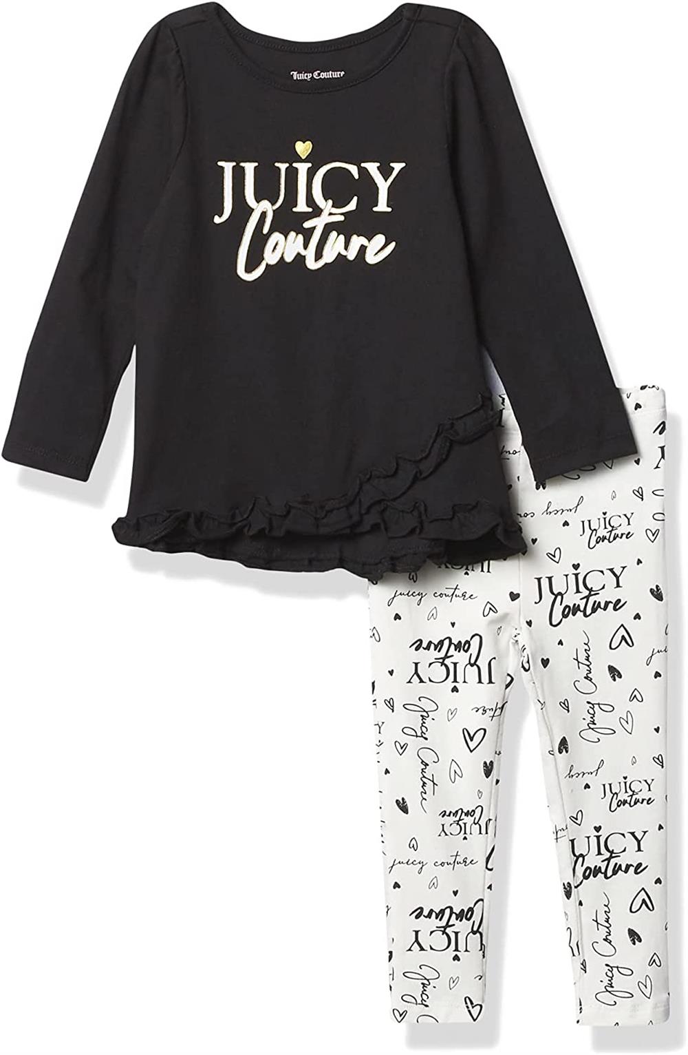 Juicy Couture Girls 2T-4T Logo Heart Legging Set