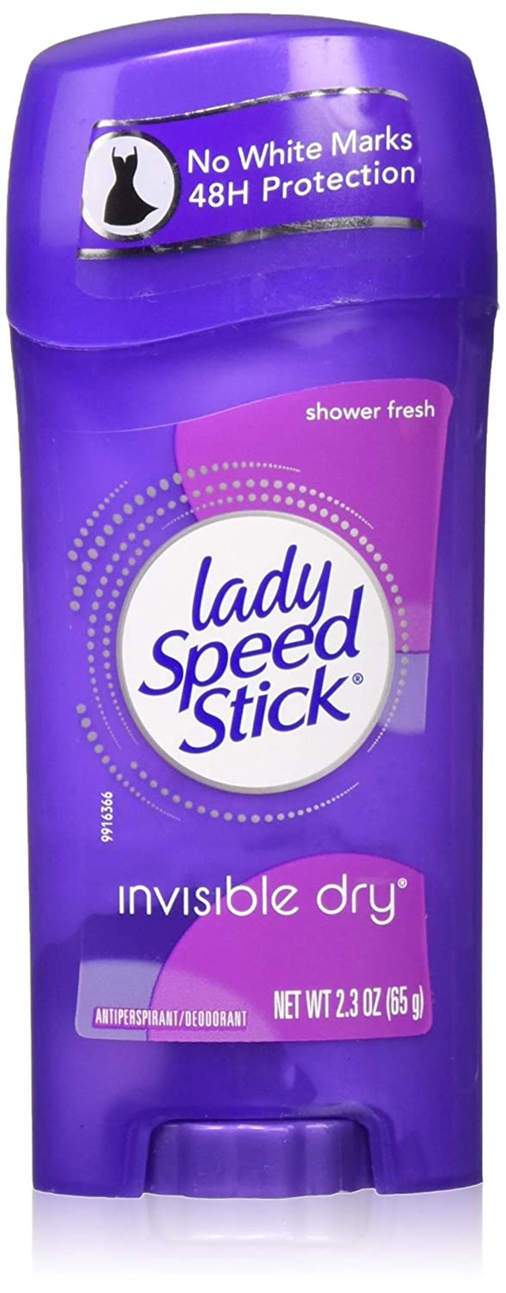 Lady Speed Stick Antiperspirant/Deodorant, Invisible Dry, Shower Fresh, 2.3 oz