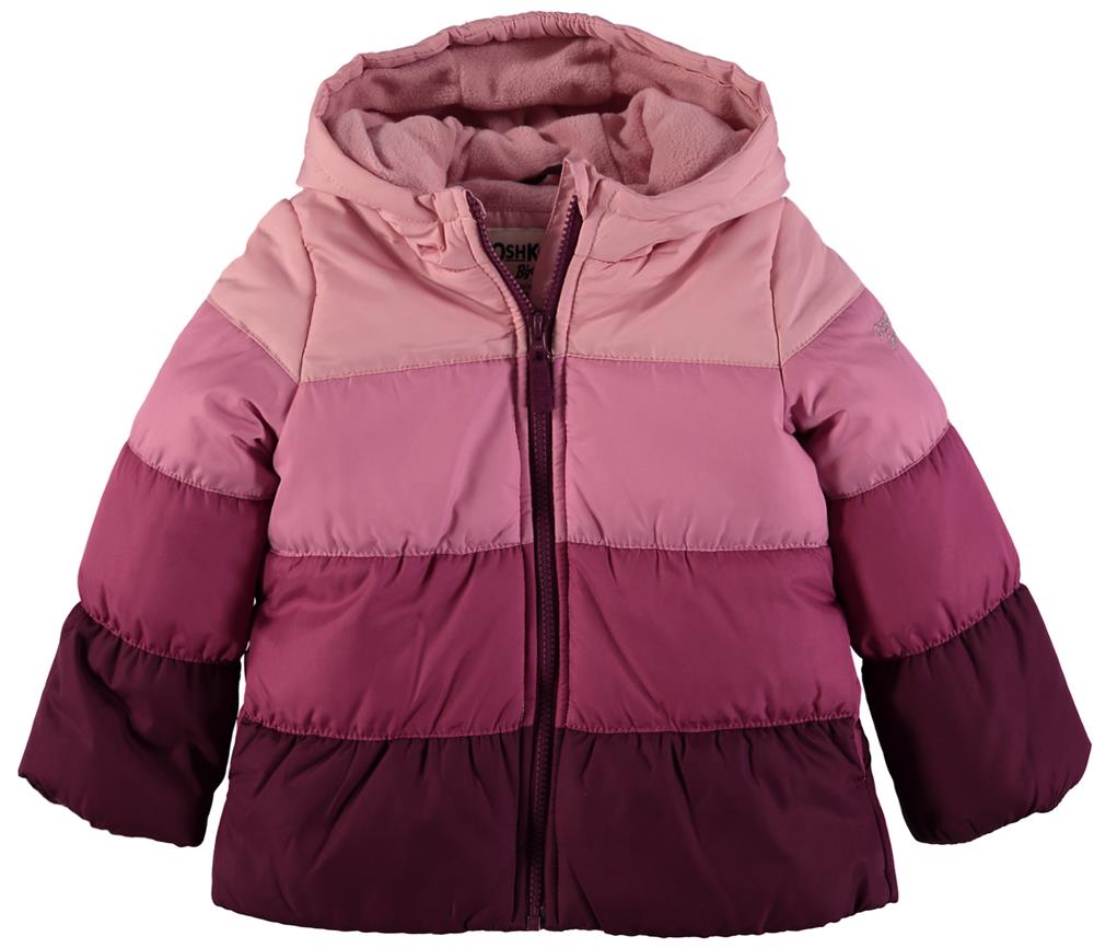 Osh Kosh Girls 2T-4T Colorblock Puffer Jacket