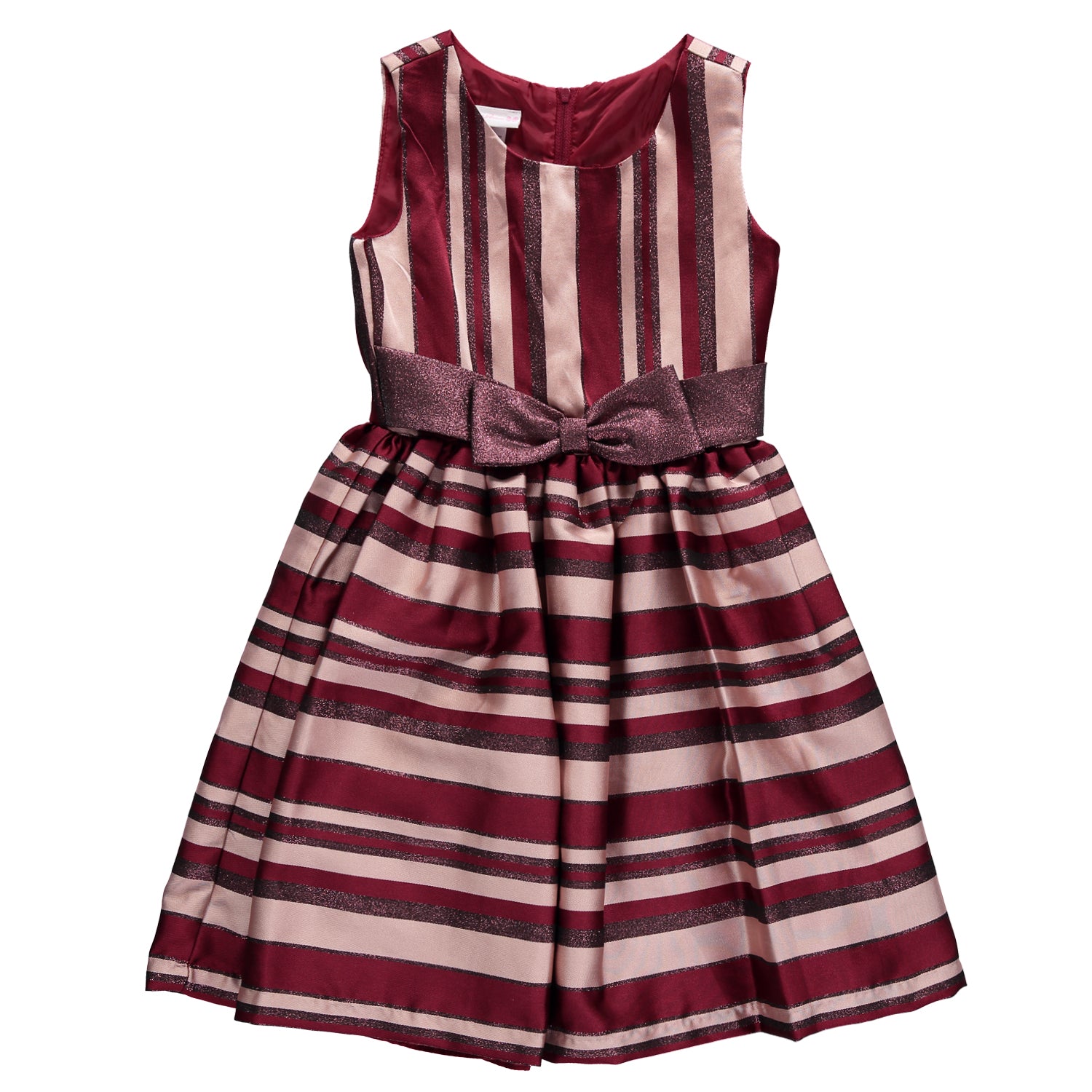 Bonnie Jean Girls 7-16 Stripe Holiday Dress with Cardigan