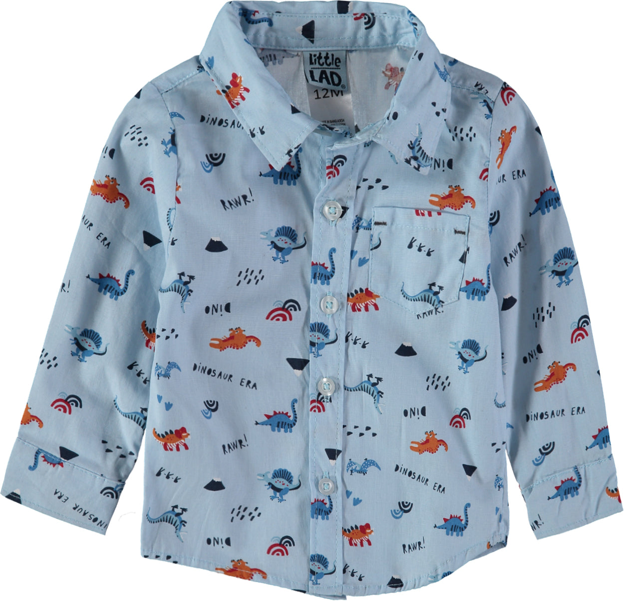 Little Lad Boys 12-24 Months Dinosaur Shirt Pant Set