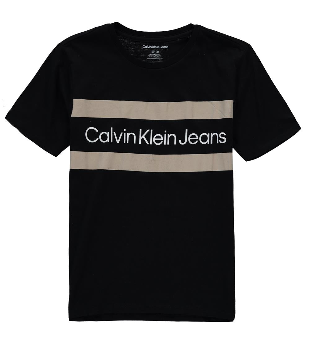 Calvin Klein Boys 8-20 Chest Stripe Logo T-Shirt