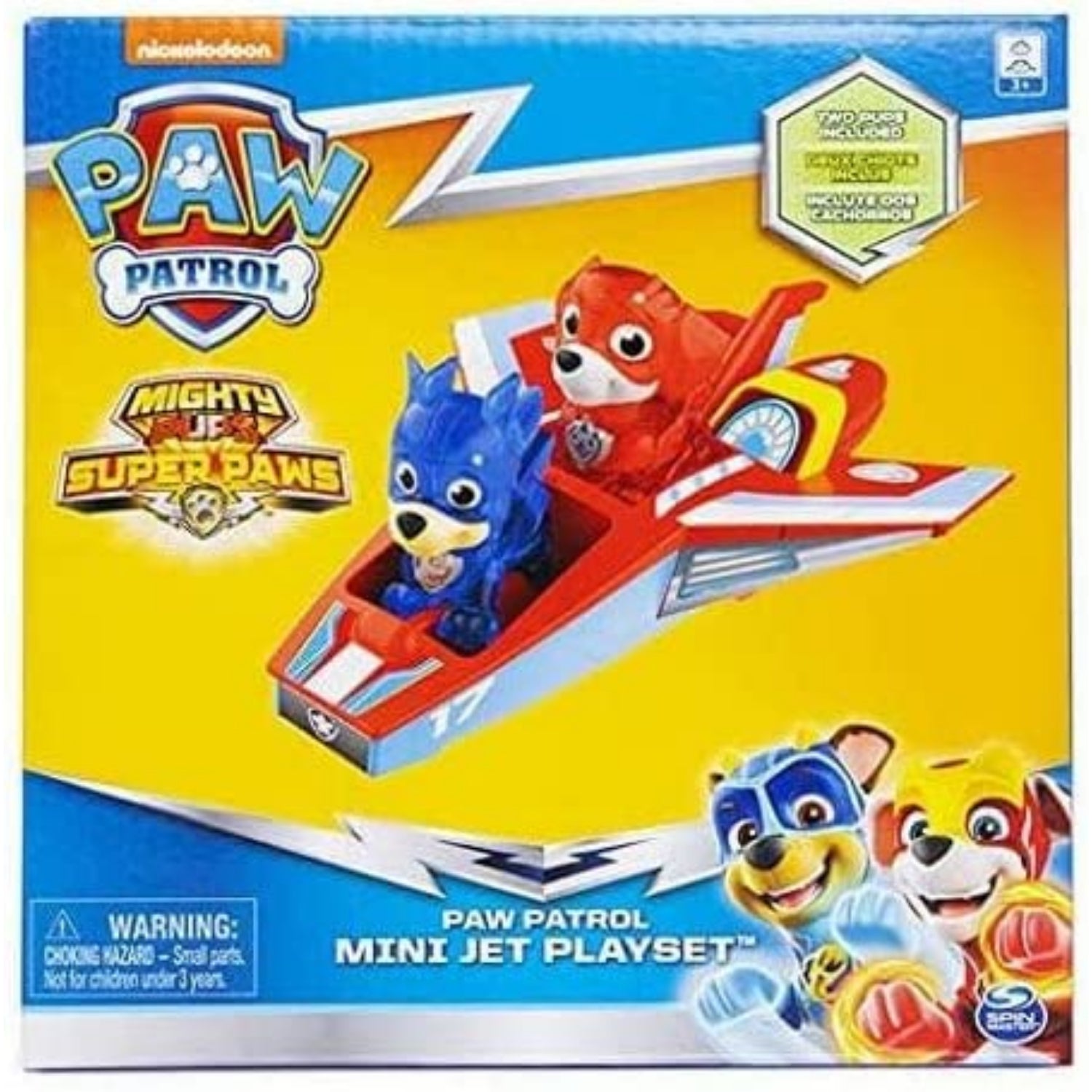 Spin Master Nickelodeon Paw Patrol Mini Jet Playset with Chase and Marshall Included