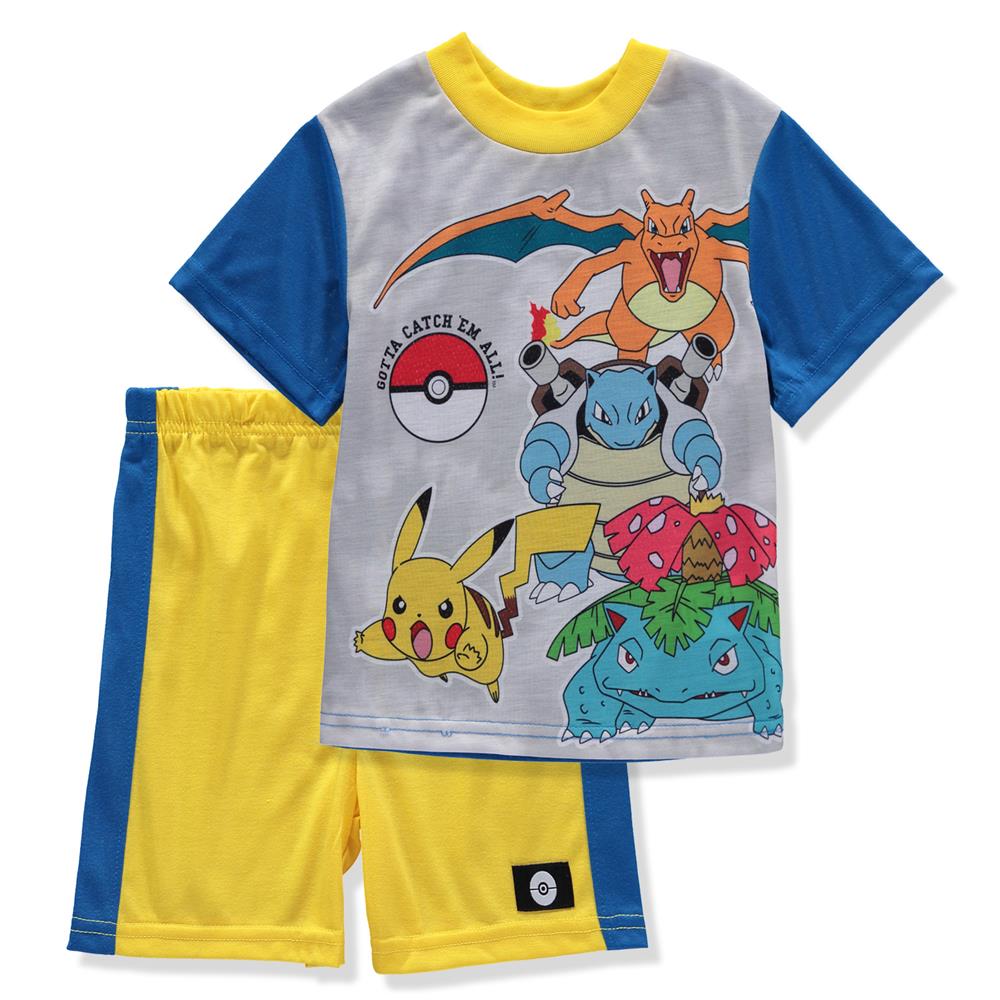 Nintendo Boys 4-7 Pokemon 2-Piece Shorts Pajama Set